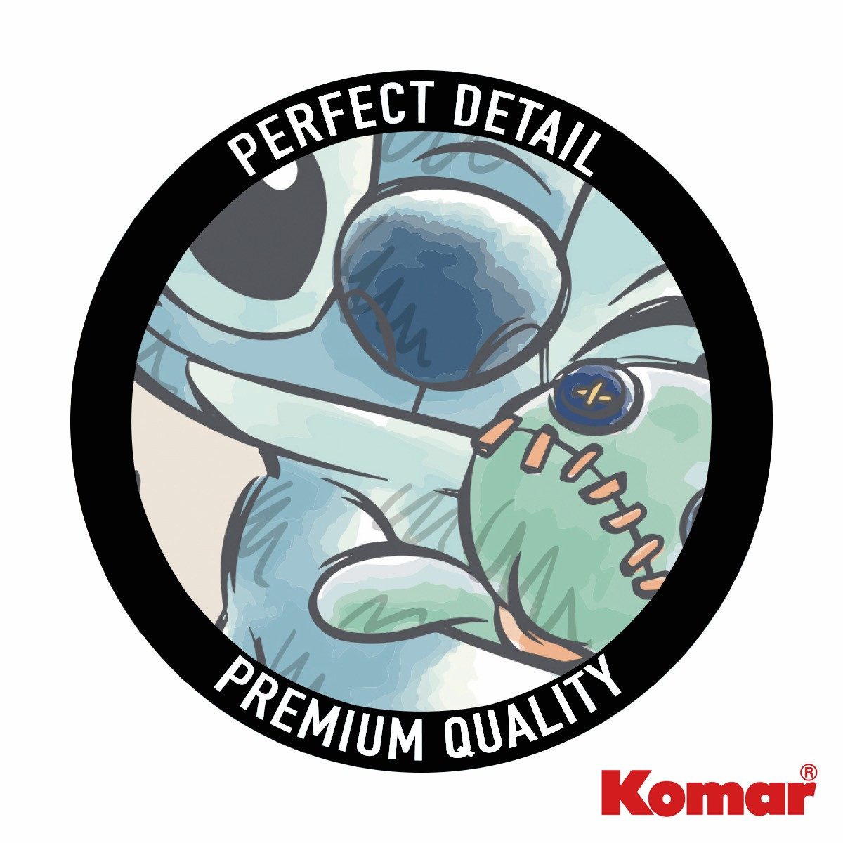 Komar Artprint op linnen Disney Lilo and Stitch Hold On Tight 300 x 280 cm (breedte x hoogte) - behang, vlies, woonkamer, slaapkamer (1 stuk)