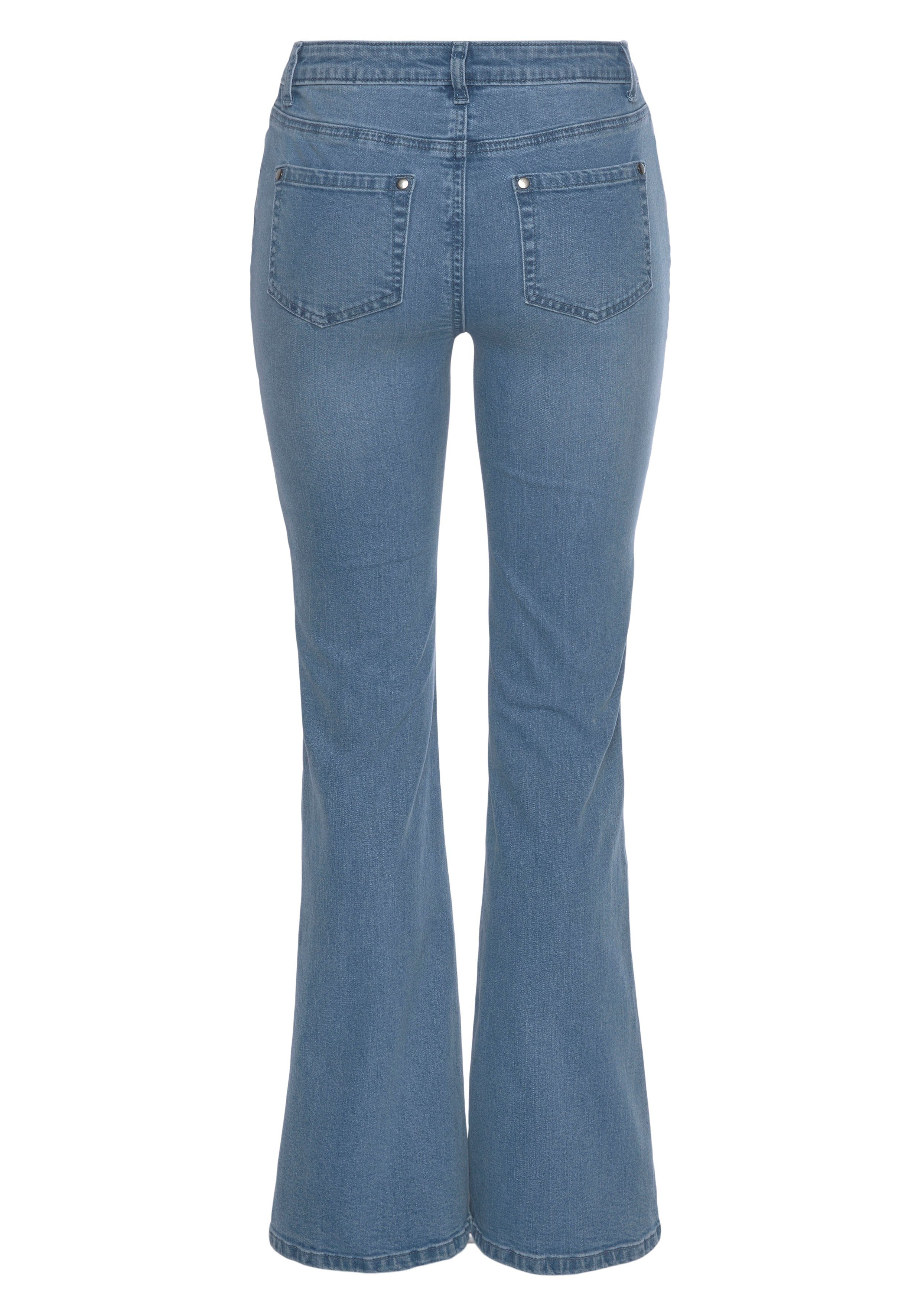AJC High-waist jeans in flared vorm in 5-pocket-stijl