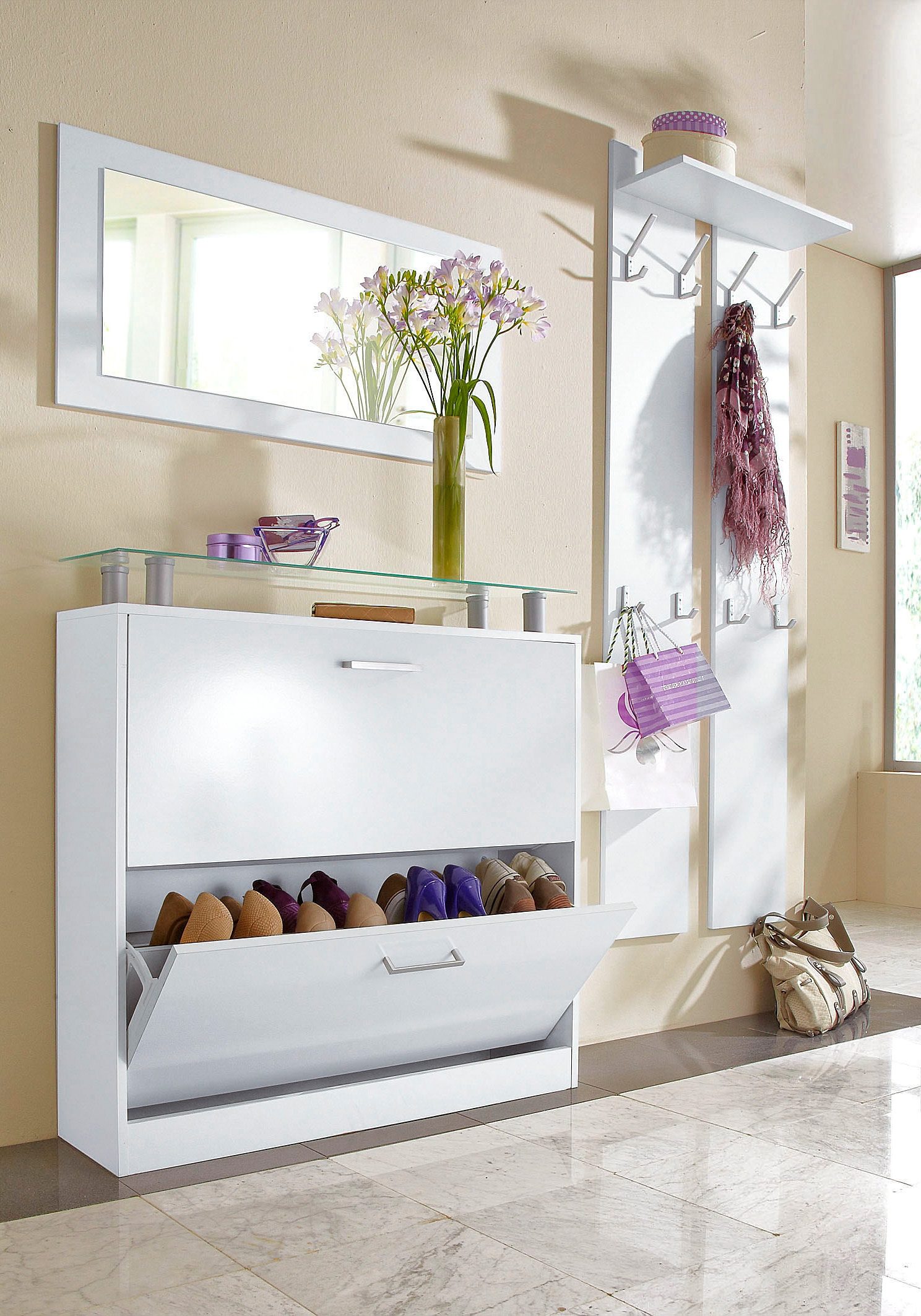 borchardt Möbel Schoenenkast Finn Breedte 89 cm, met glasplaat