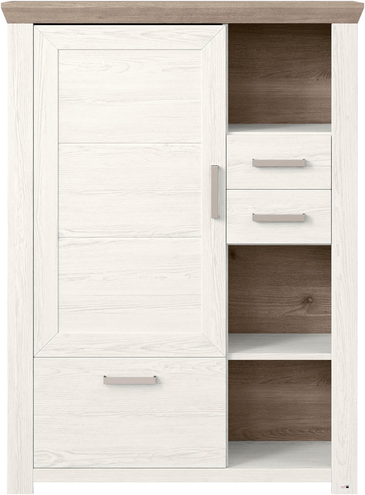 set one by Musterring Highboard York Type 25 en 26, in 3 kleurvarianten, verlichting optioneel, breedte 105 cm