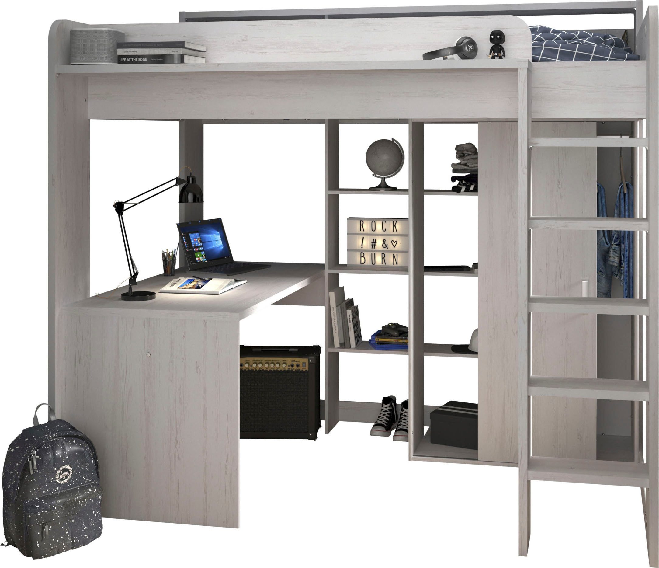 Parisot Hoogslaper Higher incl. kast , bureau en rek