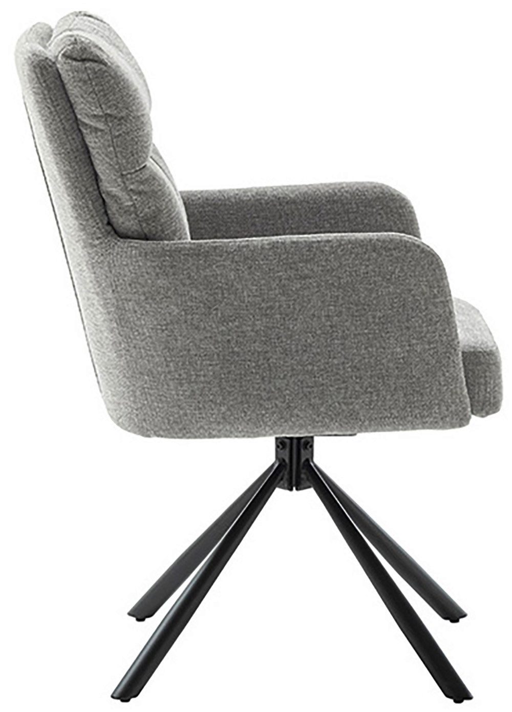 MCA furniture Eetkamerstoel (2-set), draaibaar 180°, pocketvering, zithoogte ca. 50 cm