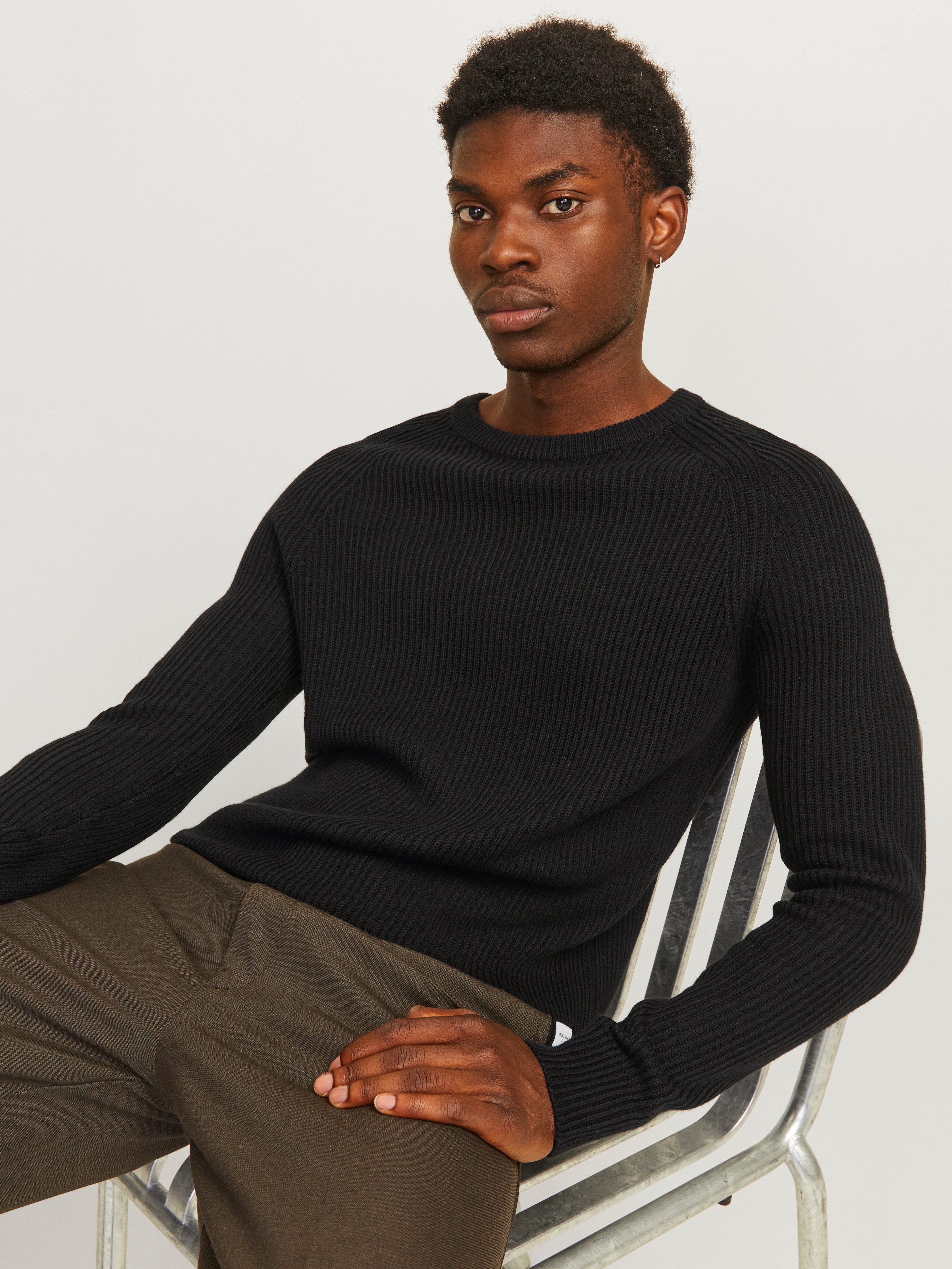 Jack & Jones Trui met ronde hals JJPANNEL KNIT CREW NECK AW24