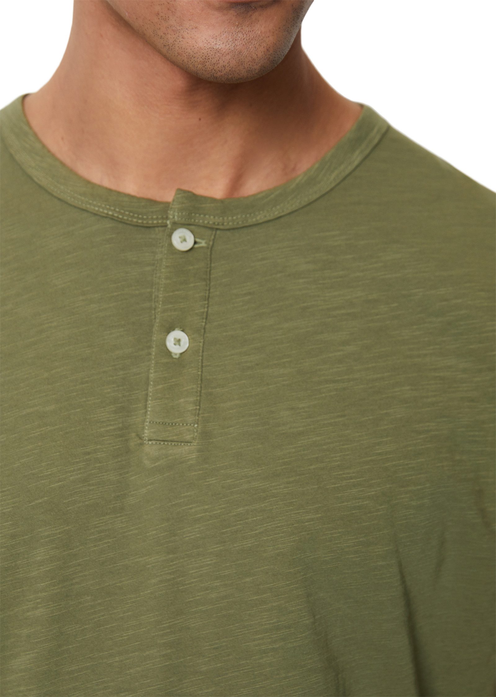 Marc O'Polo Henleyshirt met knoopsluiting voor