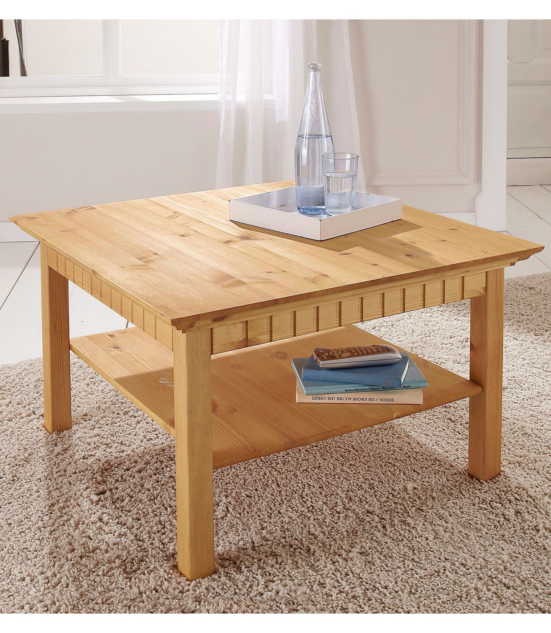 Home affaire Salontafel Lisa Koffietafel, massief grenenhout, B/D/H: 76x76x45 cm
