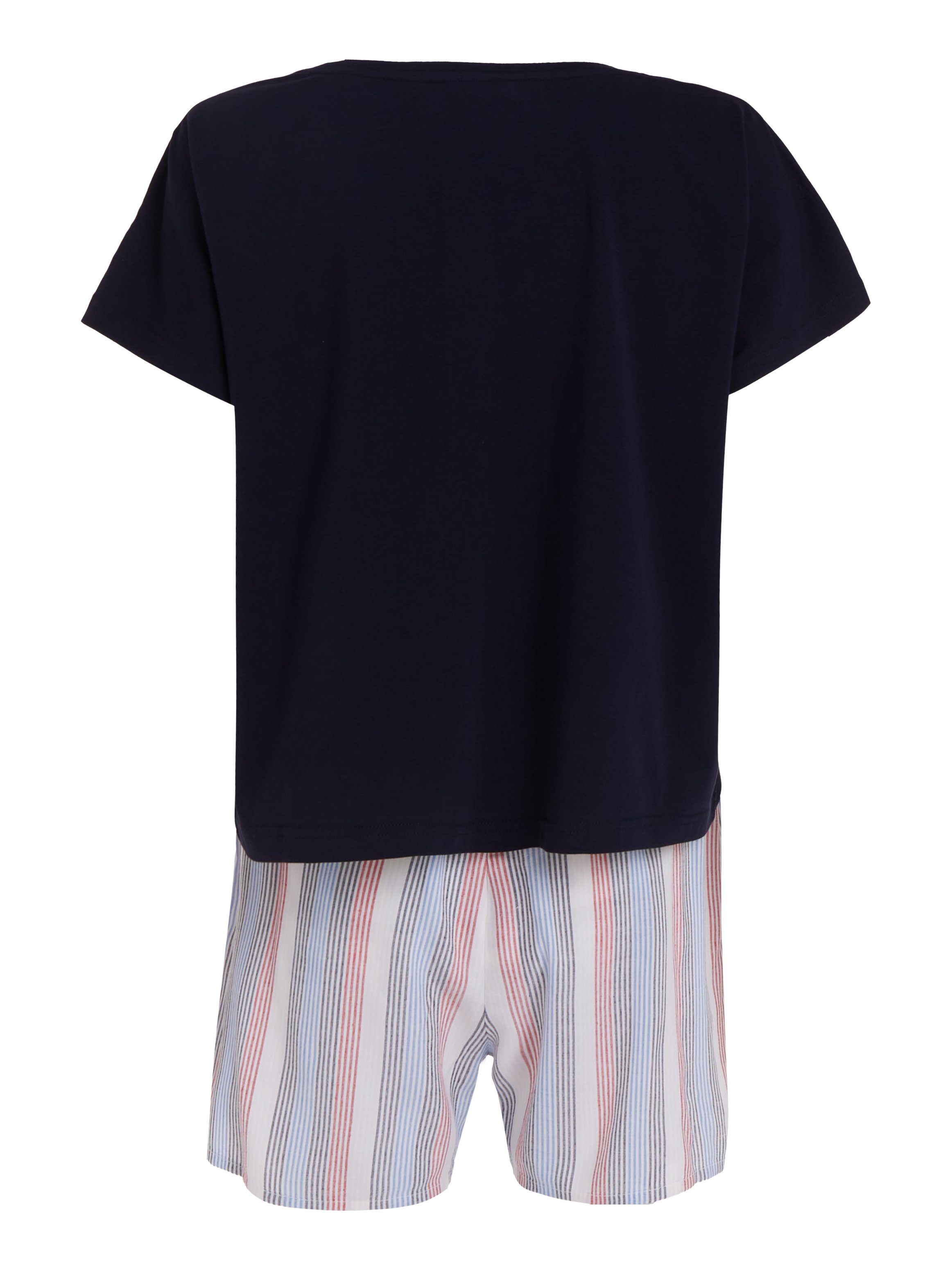 Tommy Hilfiger Underwear Shortama SS PYJ SET WOVEN Shirt effen, shorts bedrukt (set, 2-delig, Shirt + short)