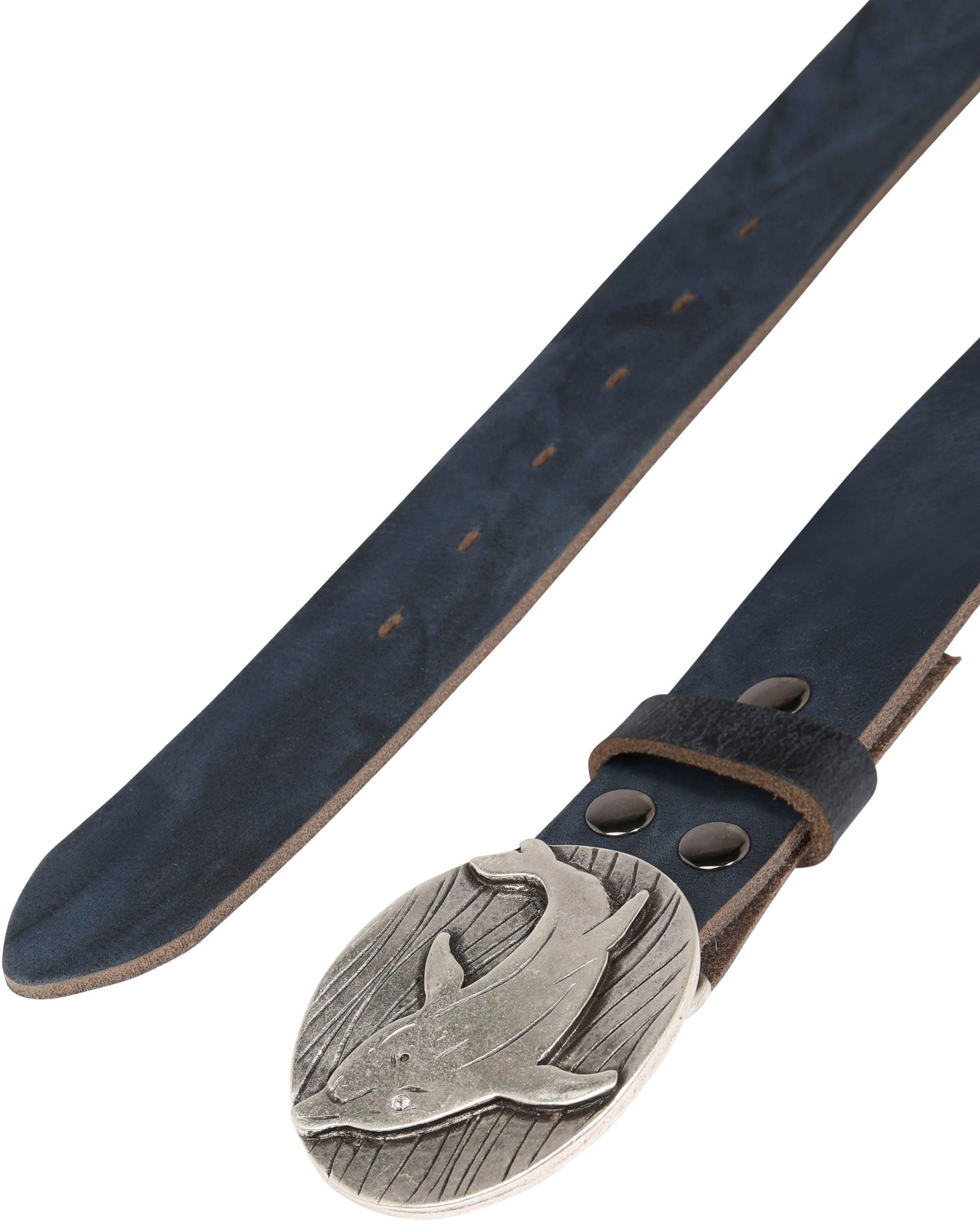 RETTUNGSRING by showroom 019° Leren riem Koppelgesp met diermotief, verwisselbaar