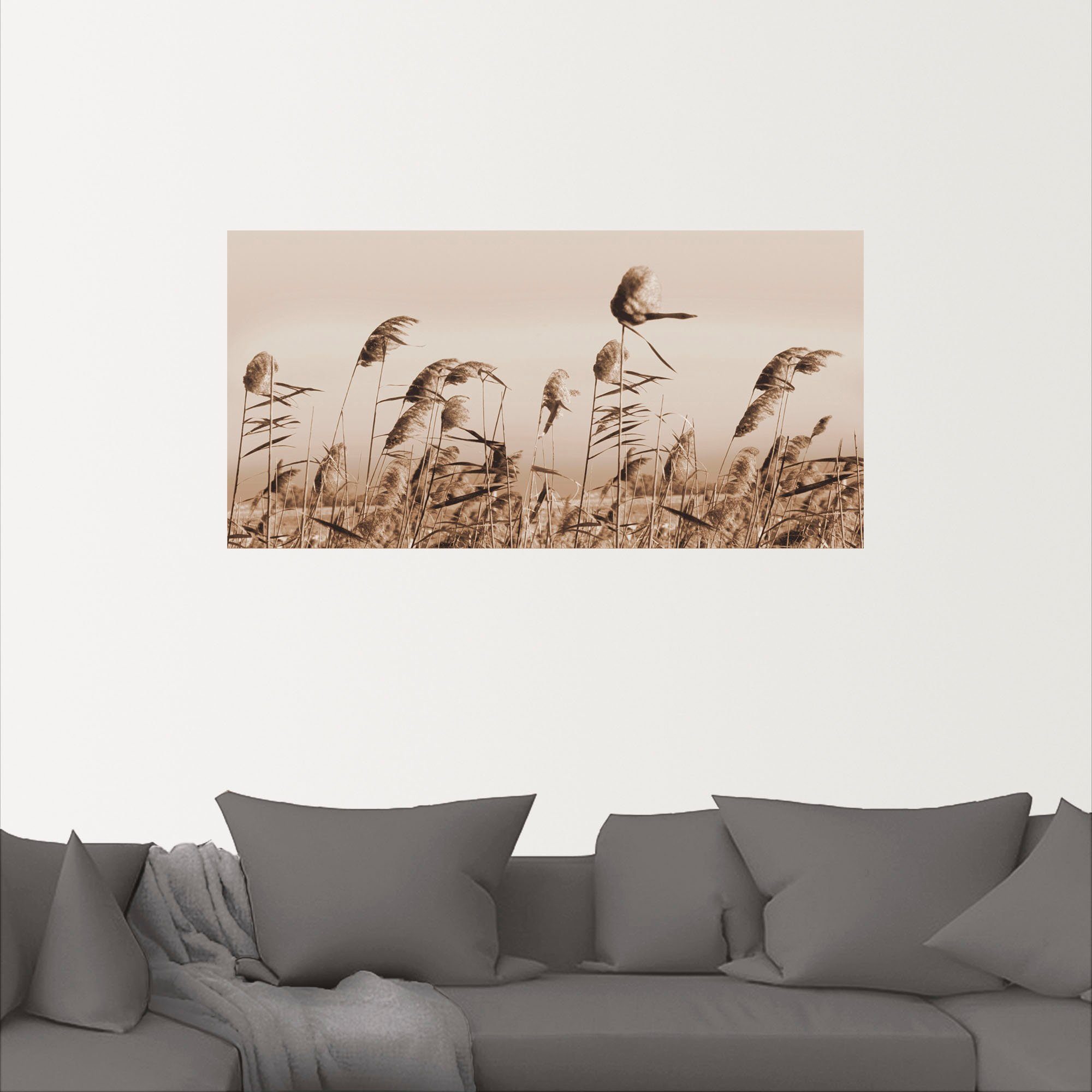 Artland Artprint Grassen als artprint van aluminium, artprint voor buiten, artprint op linnen, poster, muursticker