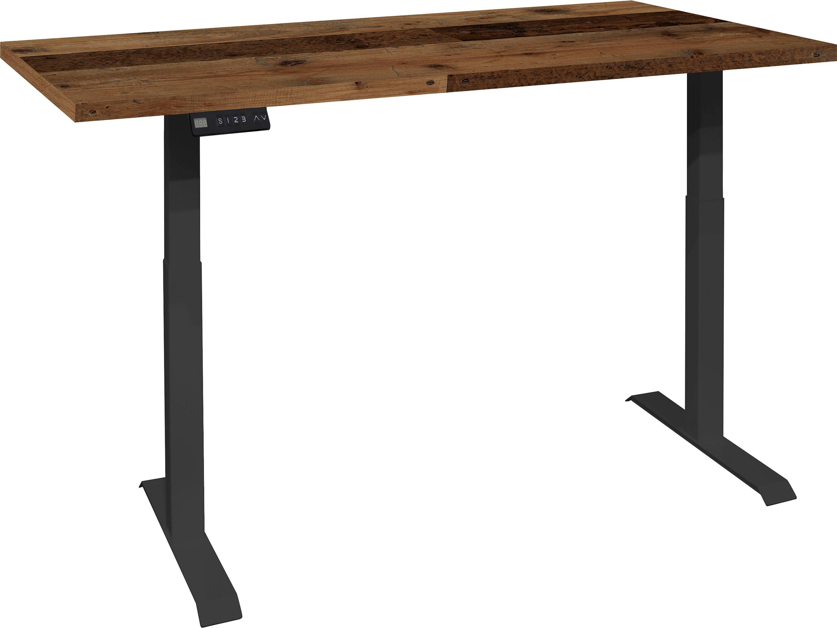 Mäusbacher Bureau Big System Office Breedte 160 cm, elektrisch in hoogte verstelbaar bureaus bruin
