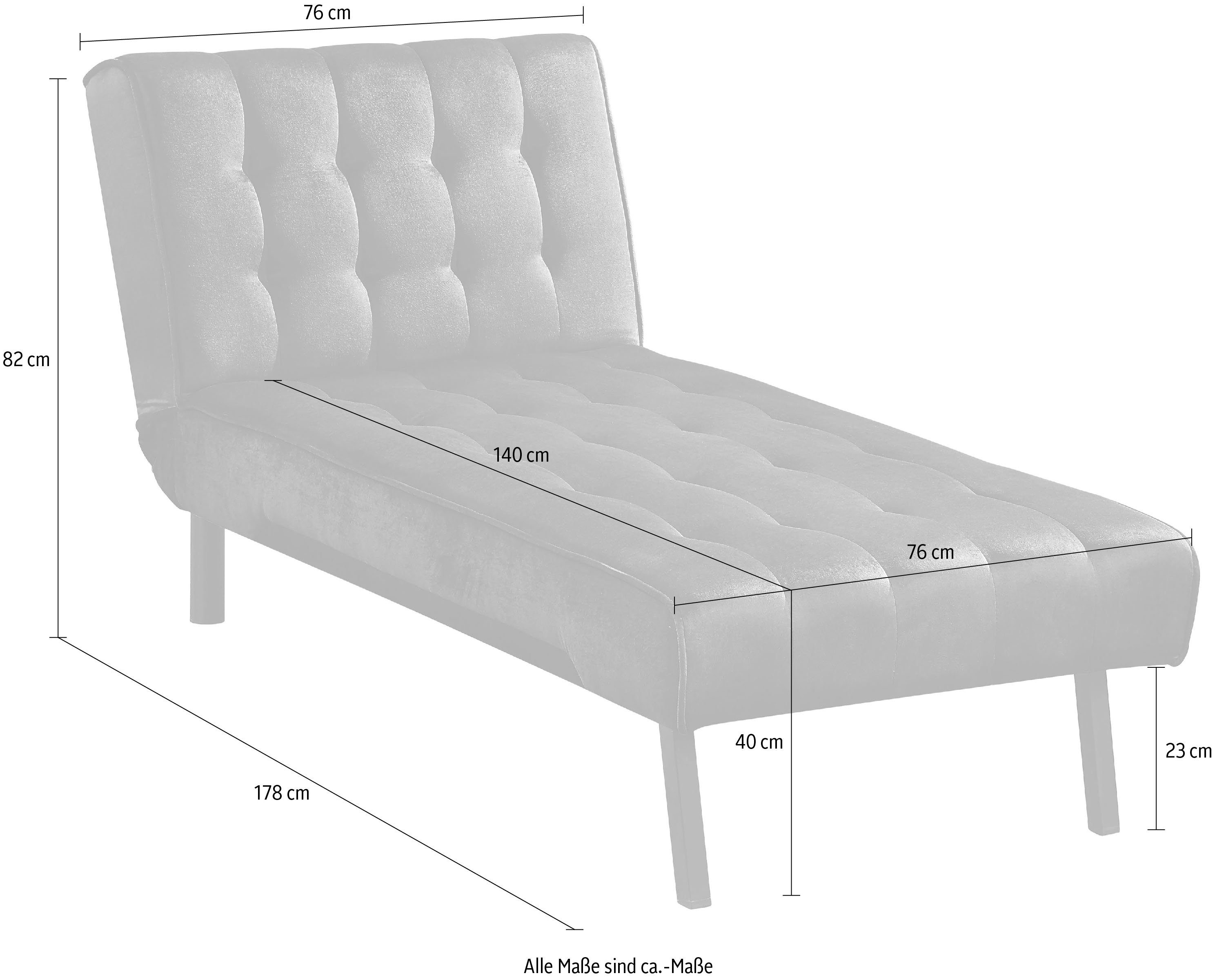 ATLANTIC home collection Relaxstoel Pierre met 3-voudige blokkeerfunctie achter, met golfvering