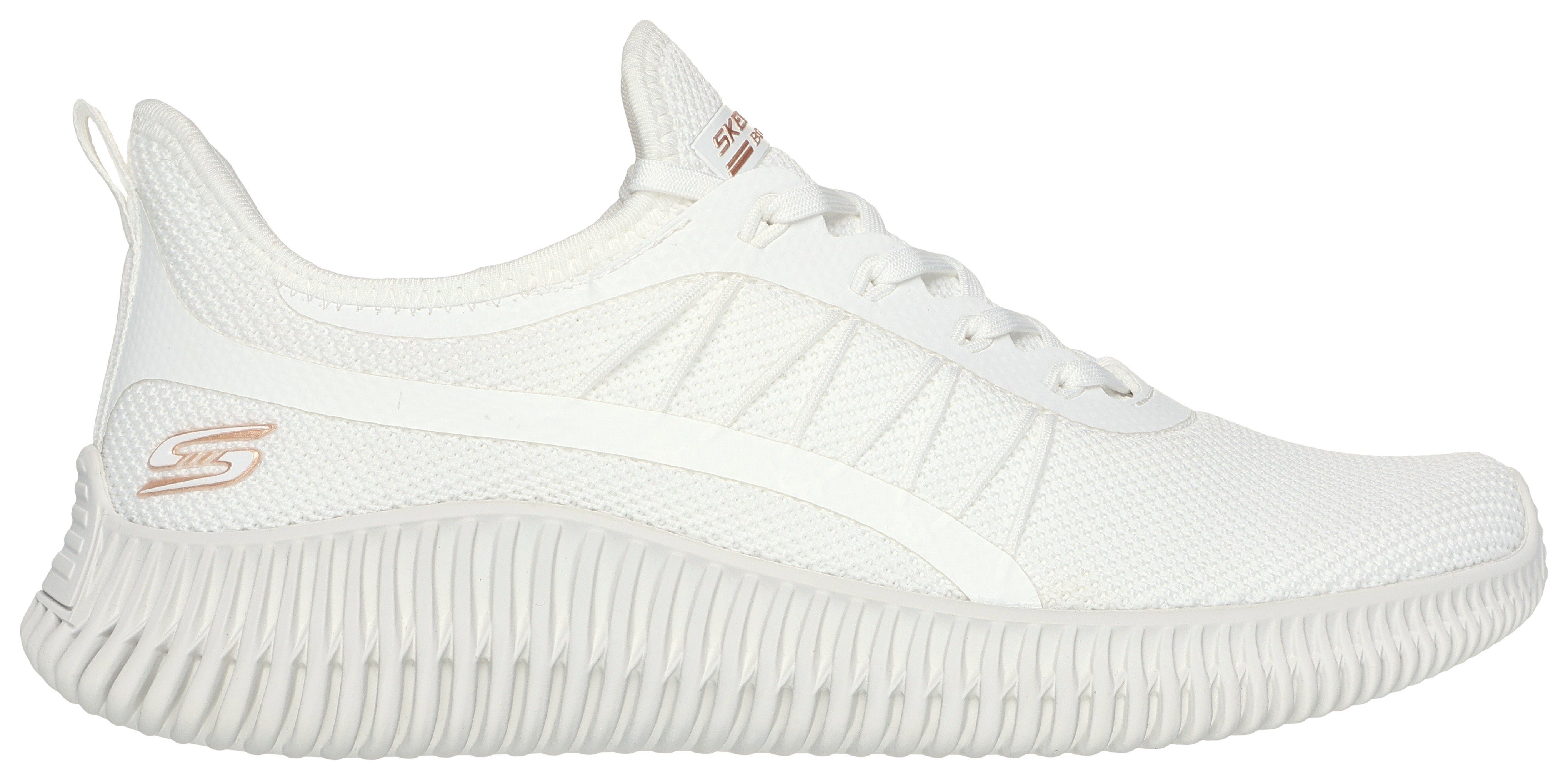 Skechers Slip-on sneakers BOBS GEO-NEW AESTHETICS Vrijetijdsschoen, instapschoen in vegan uitvoering