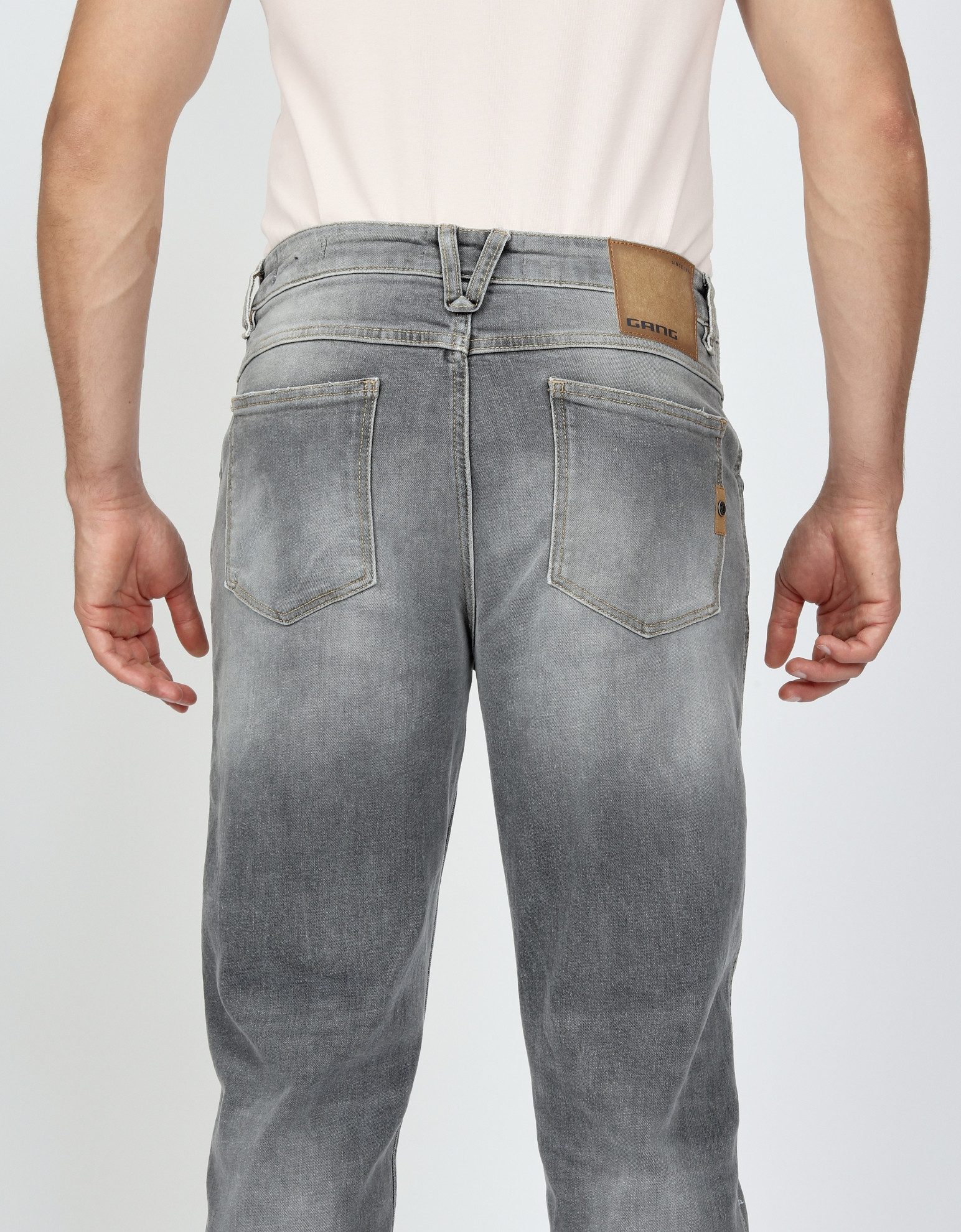 GANG Stretch jeans 94MARCO in relaxte 5-pocket stijl met dubbele riemlus