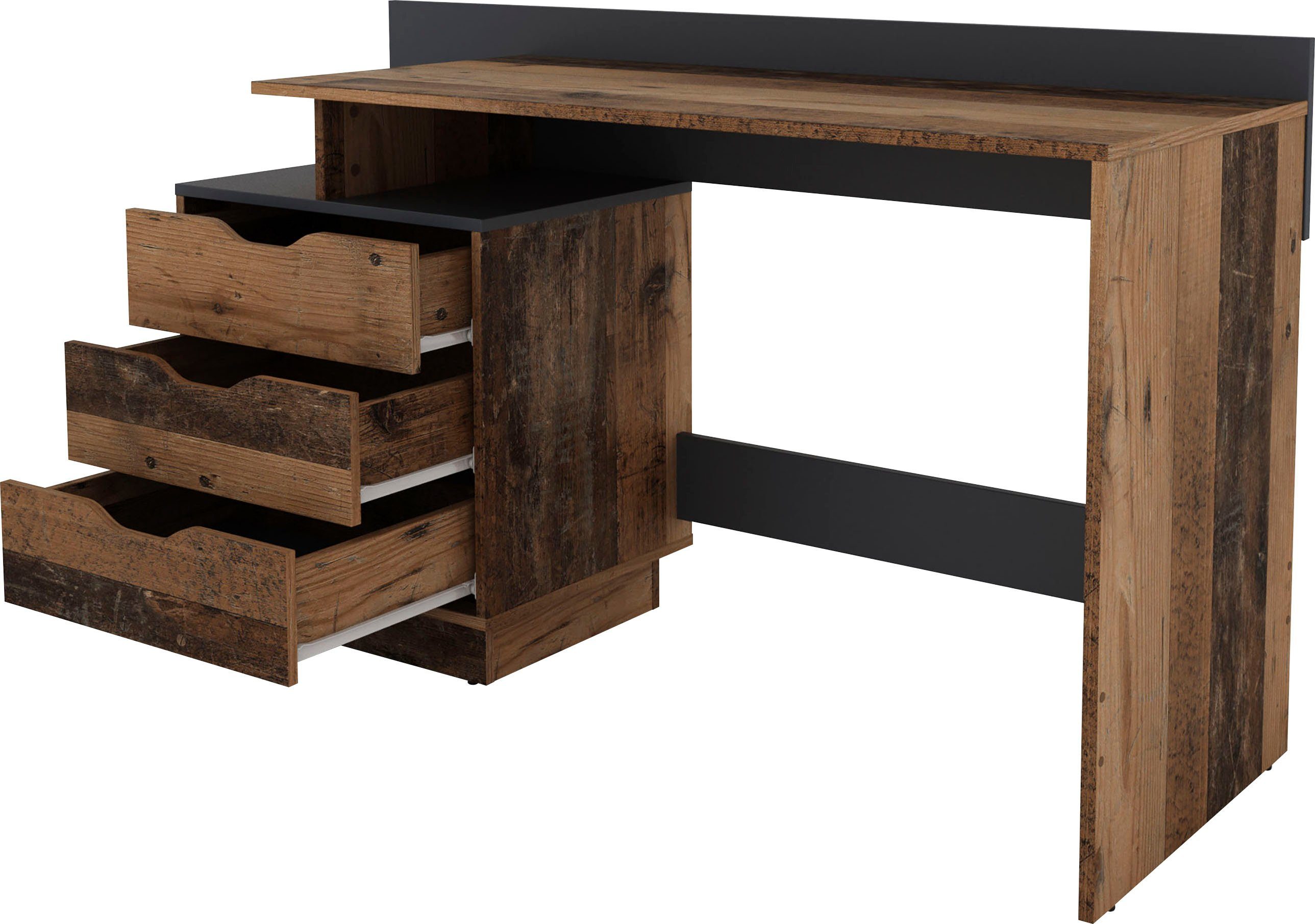 byLIVING Bureau Bern, modern pc-bureau met veel bergruimte, breedte 138 cm, rechts of links te monteren