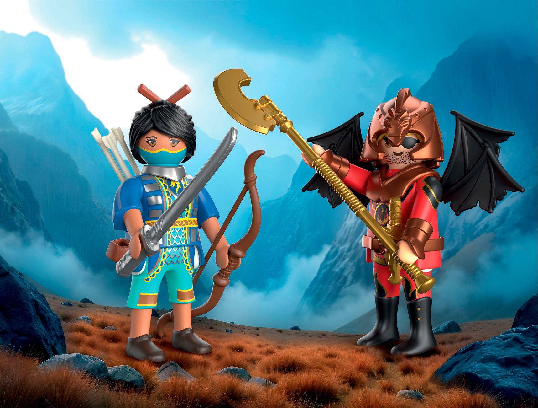 Playmobil® Constructie-speelset Novelmore vs. Burnham Duell (71884), Duo Pack (15-delig)