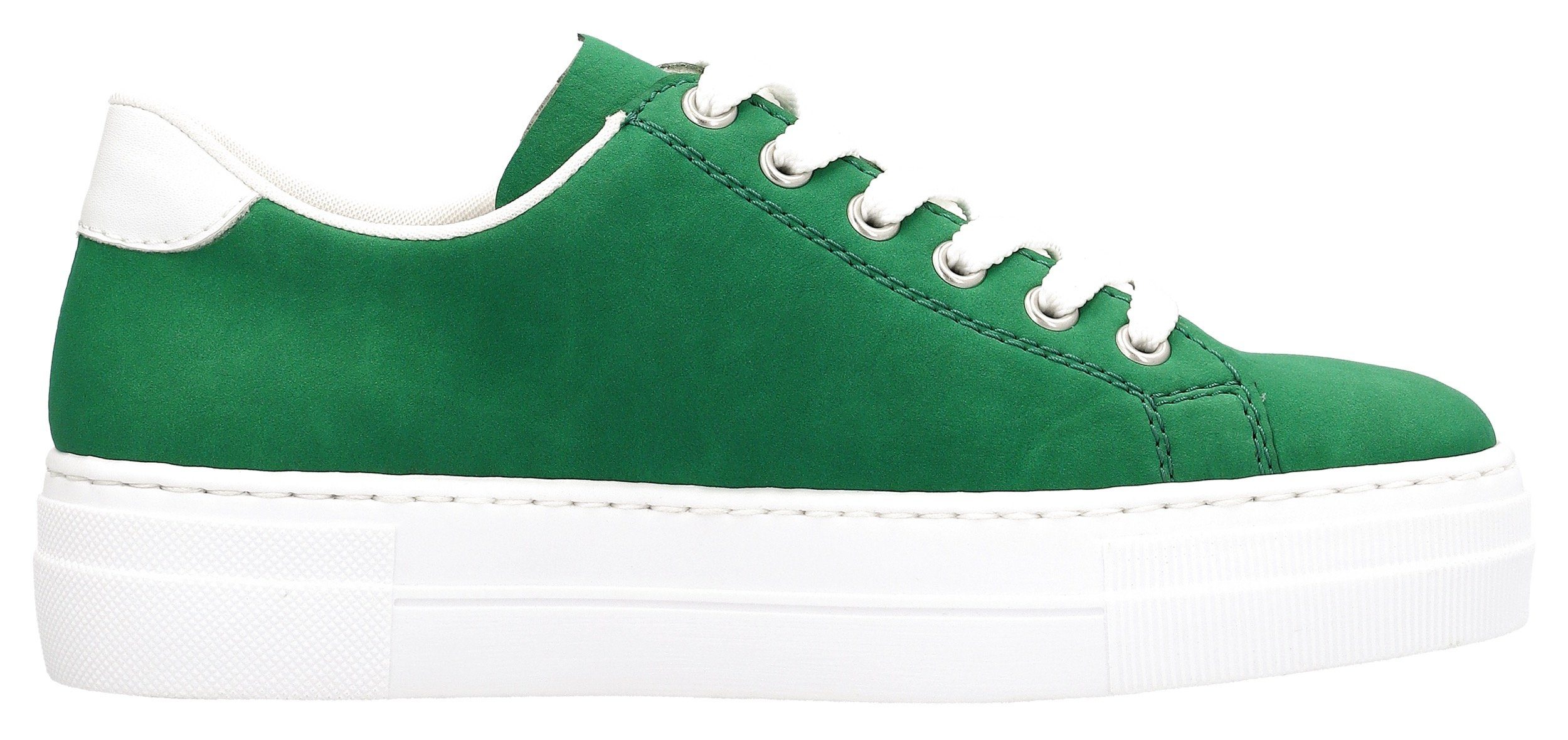 Rieker Sneakers vrijetijdsschoen, lage schoen, veterschoen met plateauzool