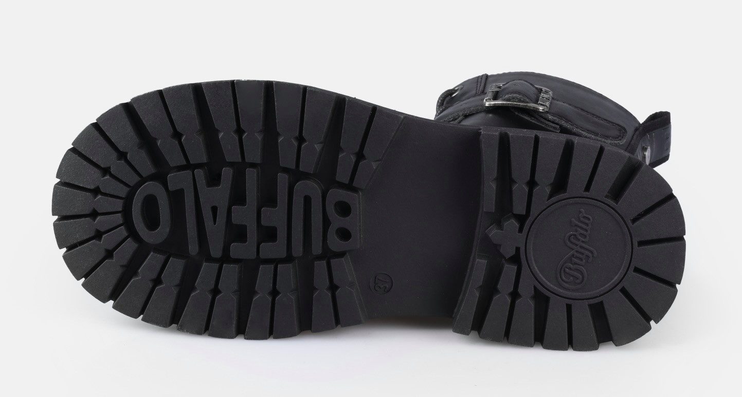 Buffalo Veterschoenen LENNOX LACE UP VEGAN Bikerboots, festivalboots, plateaulaarzen met ritssluiting