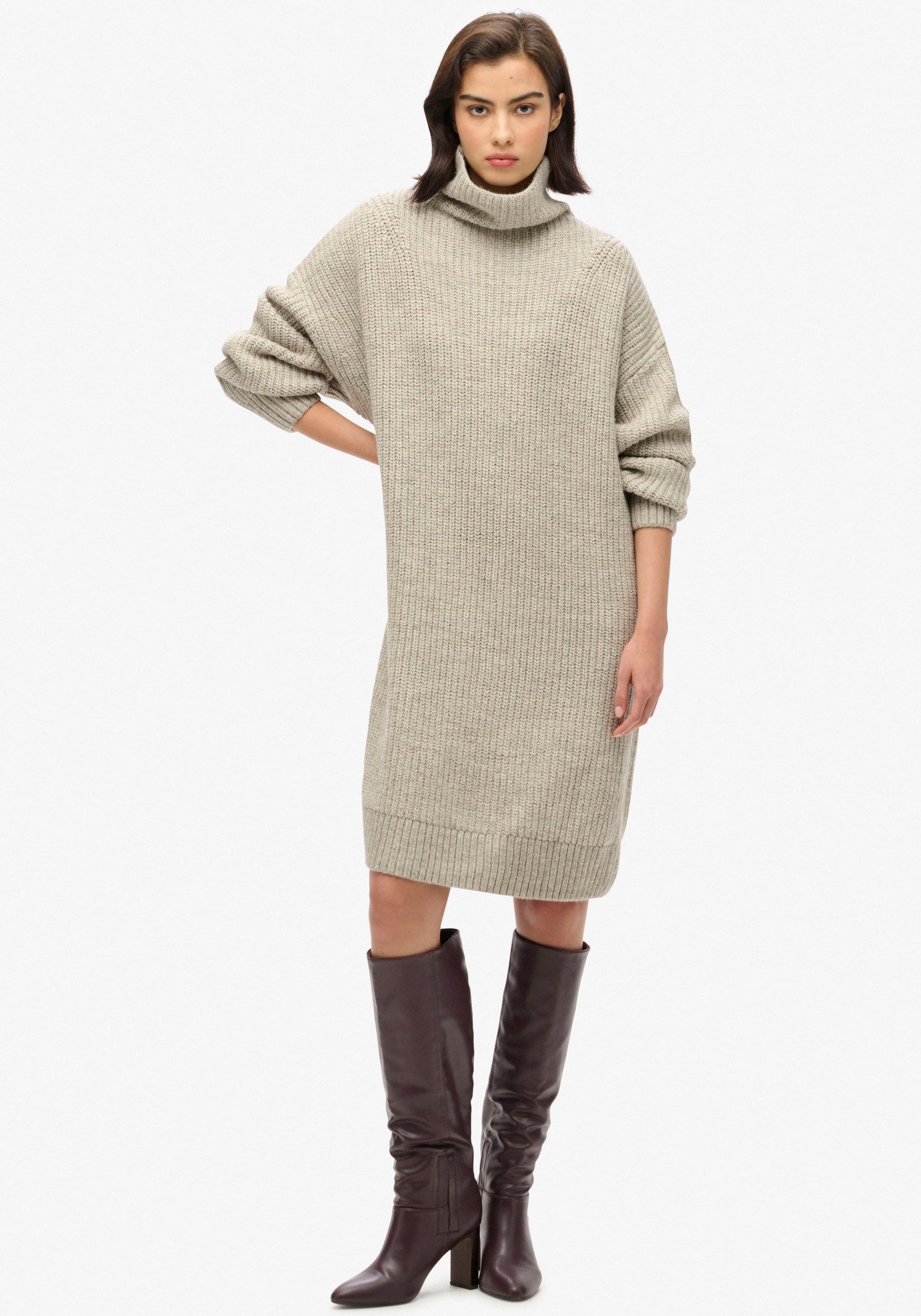 Superdry Jerseyjurk CHUNKY RIB KNIT JUMPER DRESS