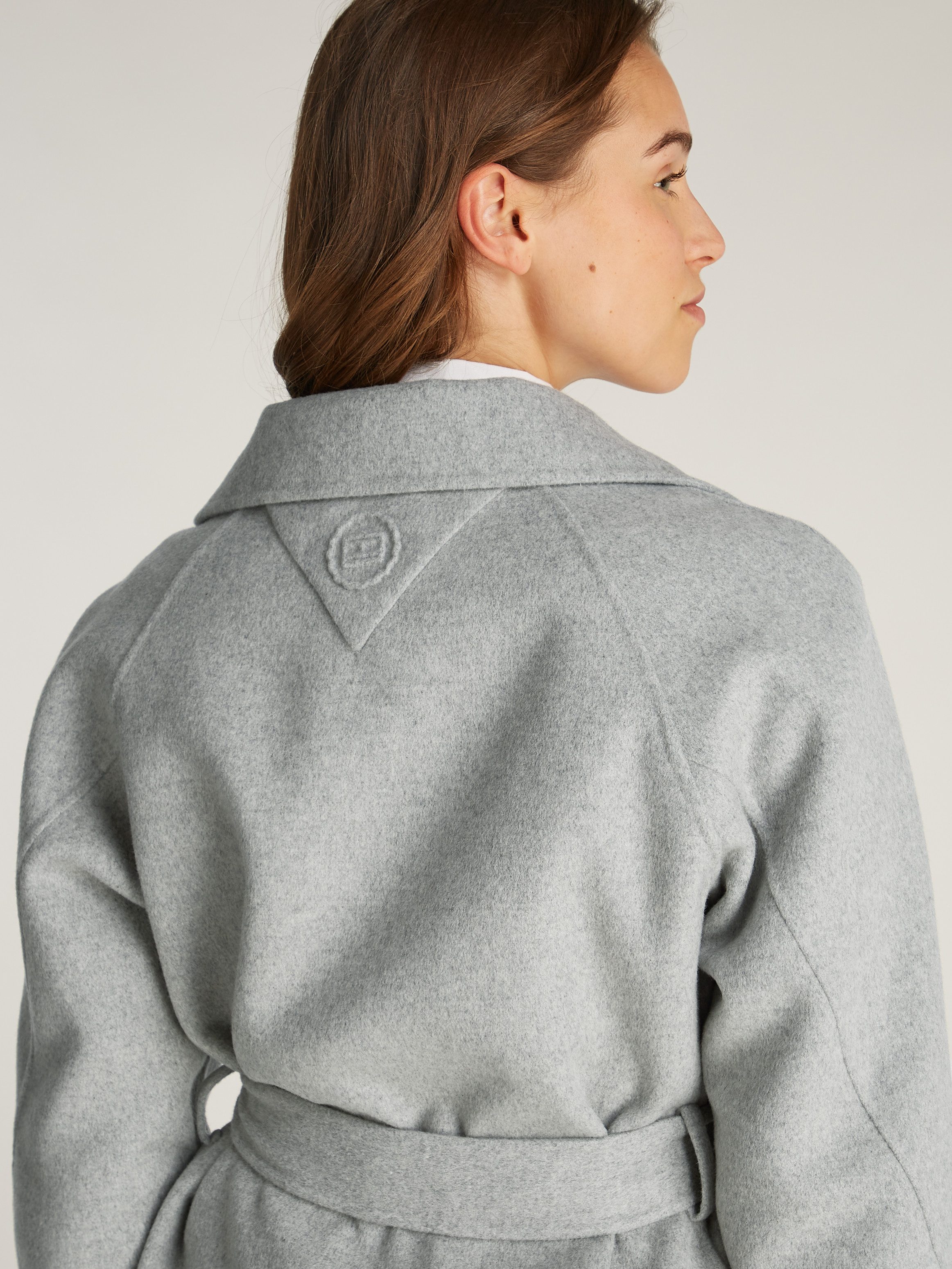 Tommy Hilfiger Korte jas REG DF WOOL BELTED COAT