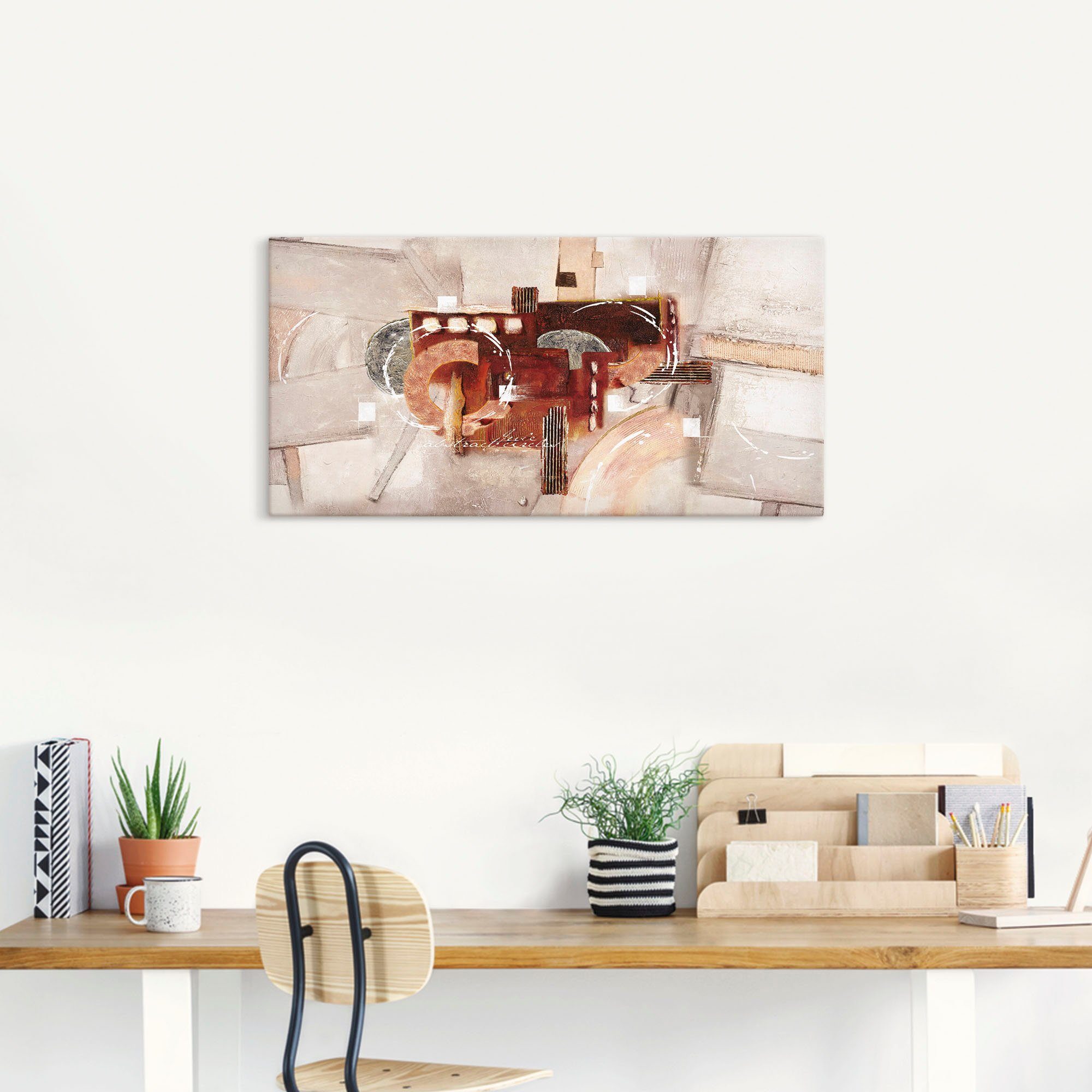 Artland Artprint Abstracte rondjes als artprint van aluminium, artprint voor buiten, artprint op linnen in verschillende maten