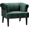 atlantic home collection fauteuil loungestoel met golfvoet groen