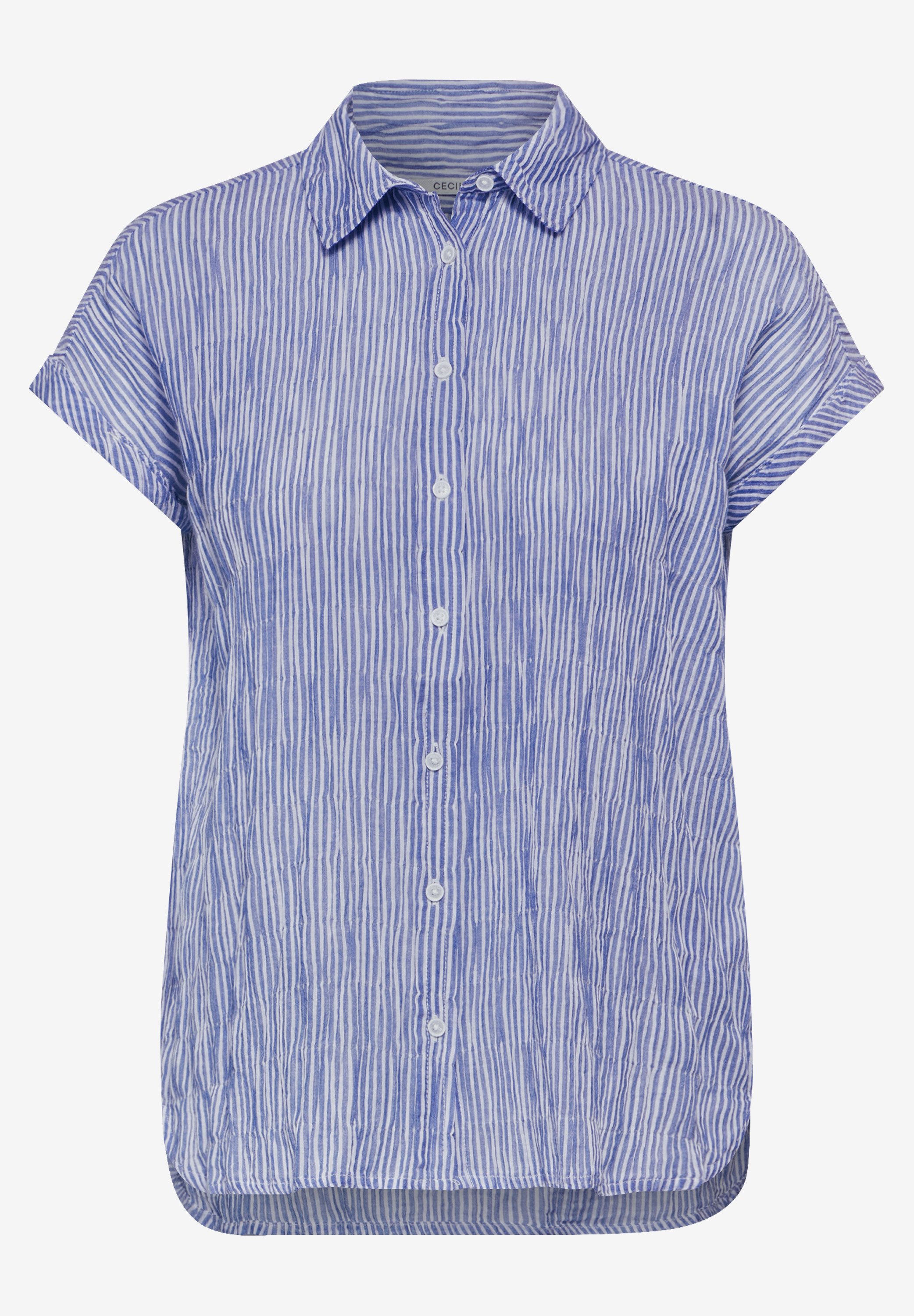 Cecil Blouse met korte mouwen in gekreukte look