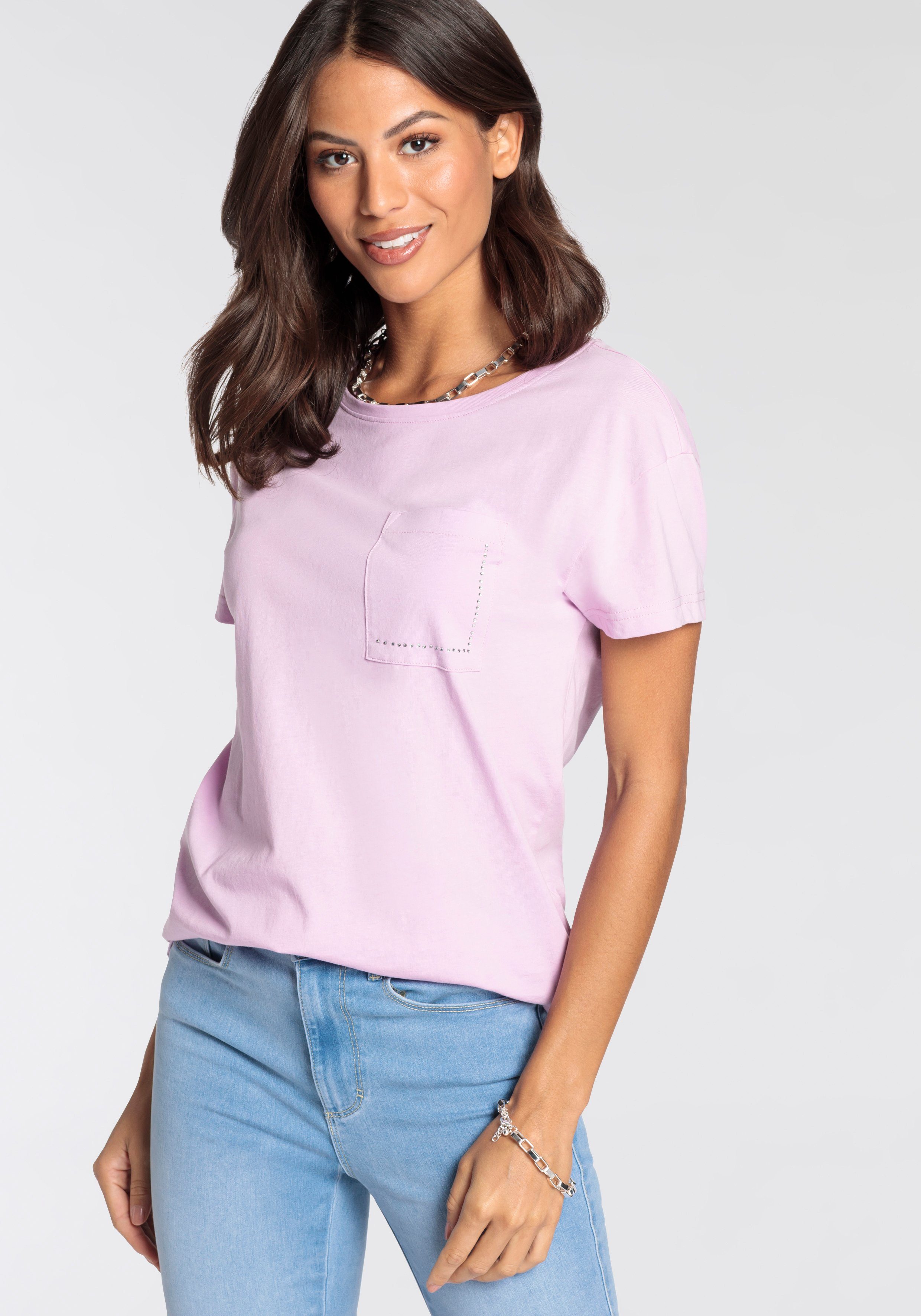 Laura Scott T-shirt Korte mouwen figuurvolgende snit van elastische single jersey