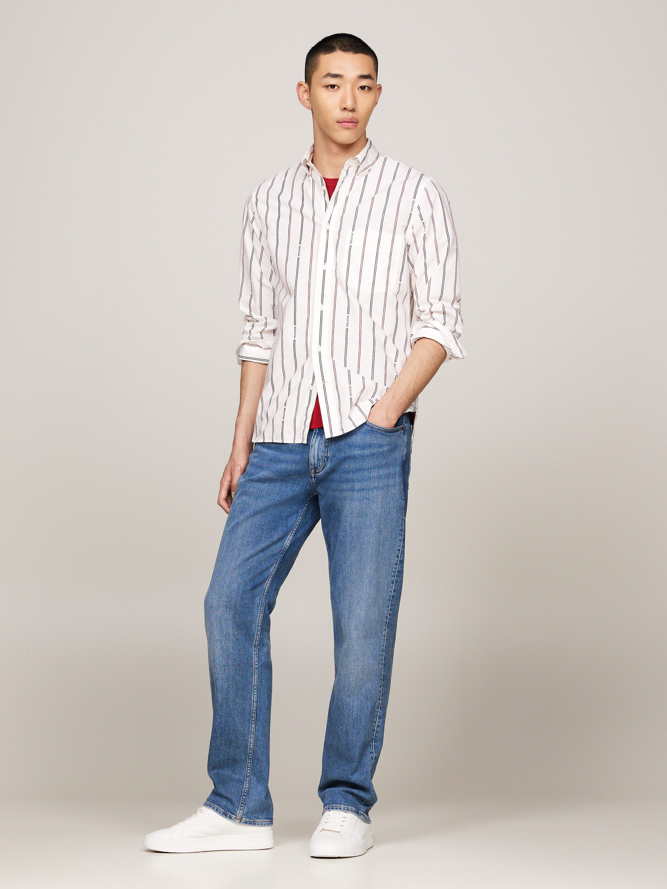 Tommy Hilfiger Overhemd met lange mouwen HILFIGER DOUBLE STP RF SHIRT