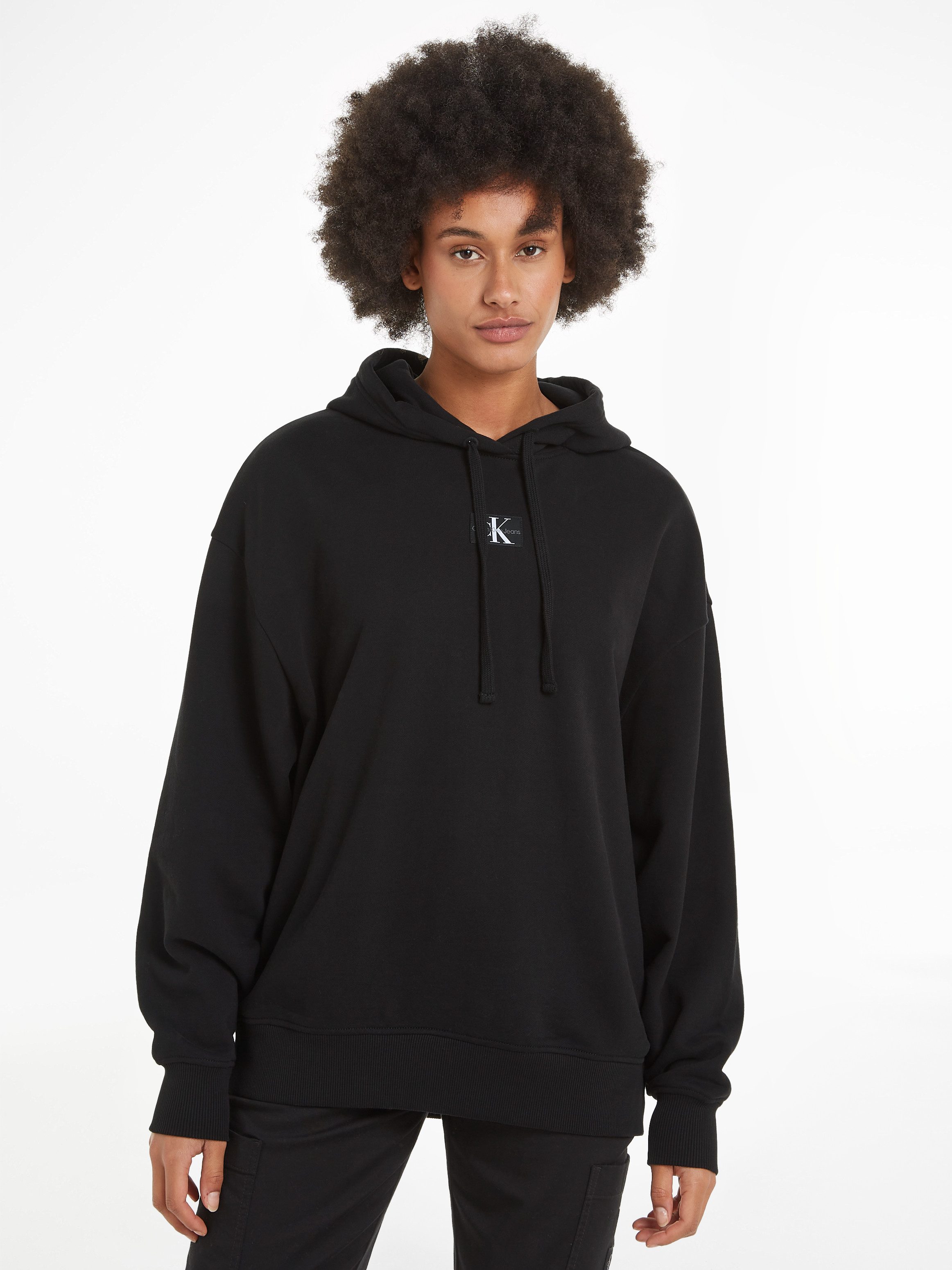 Calvin Klein Lang sweatshirt WOVEN LABEL OVERSIZED HOODIE