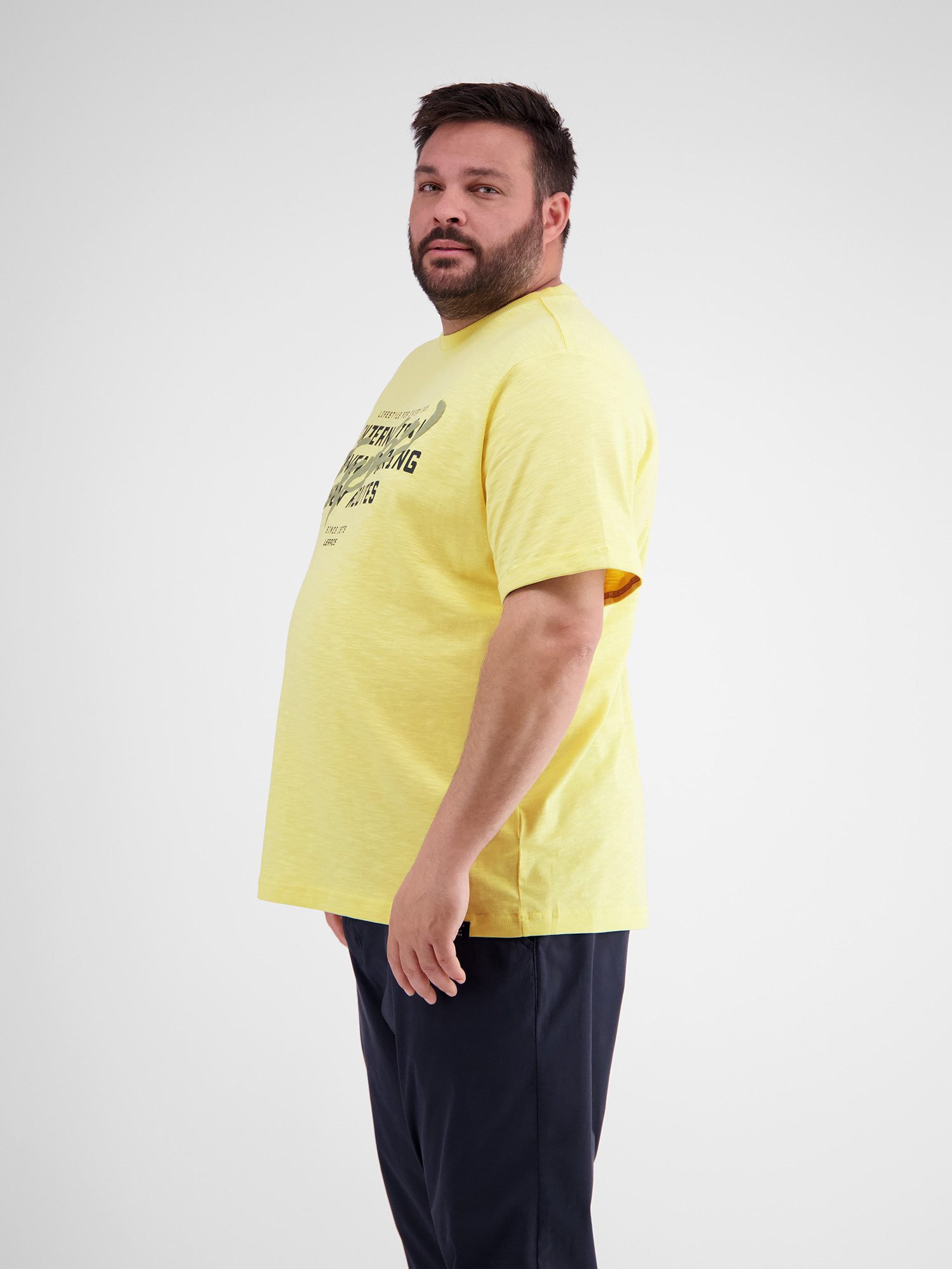 Lerros T-shirt LERROS T-shirt met borstprint in grote maten