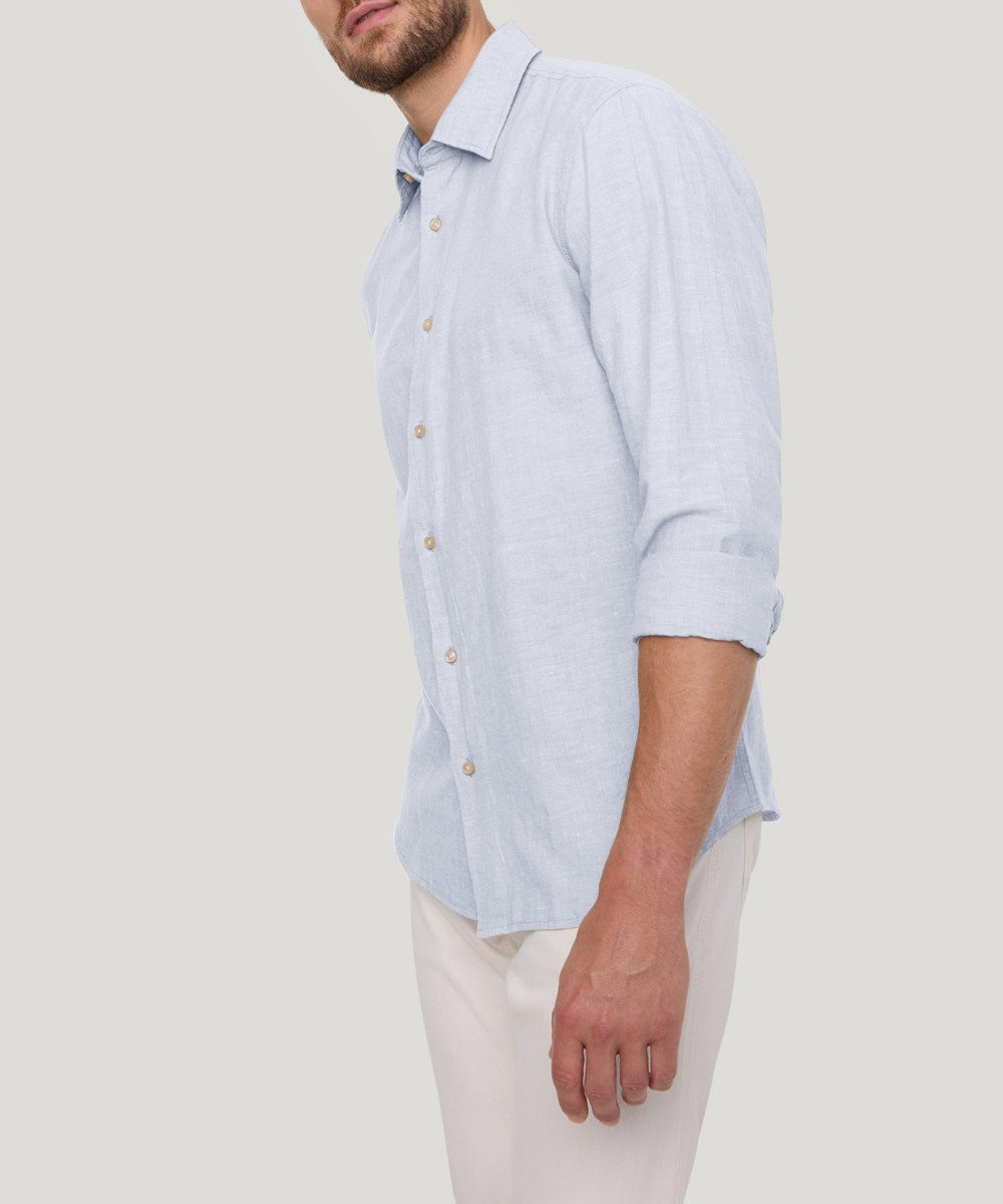 Pierre Cardin Overhemd met lange mouwen TW 106 met linnenstructuur