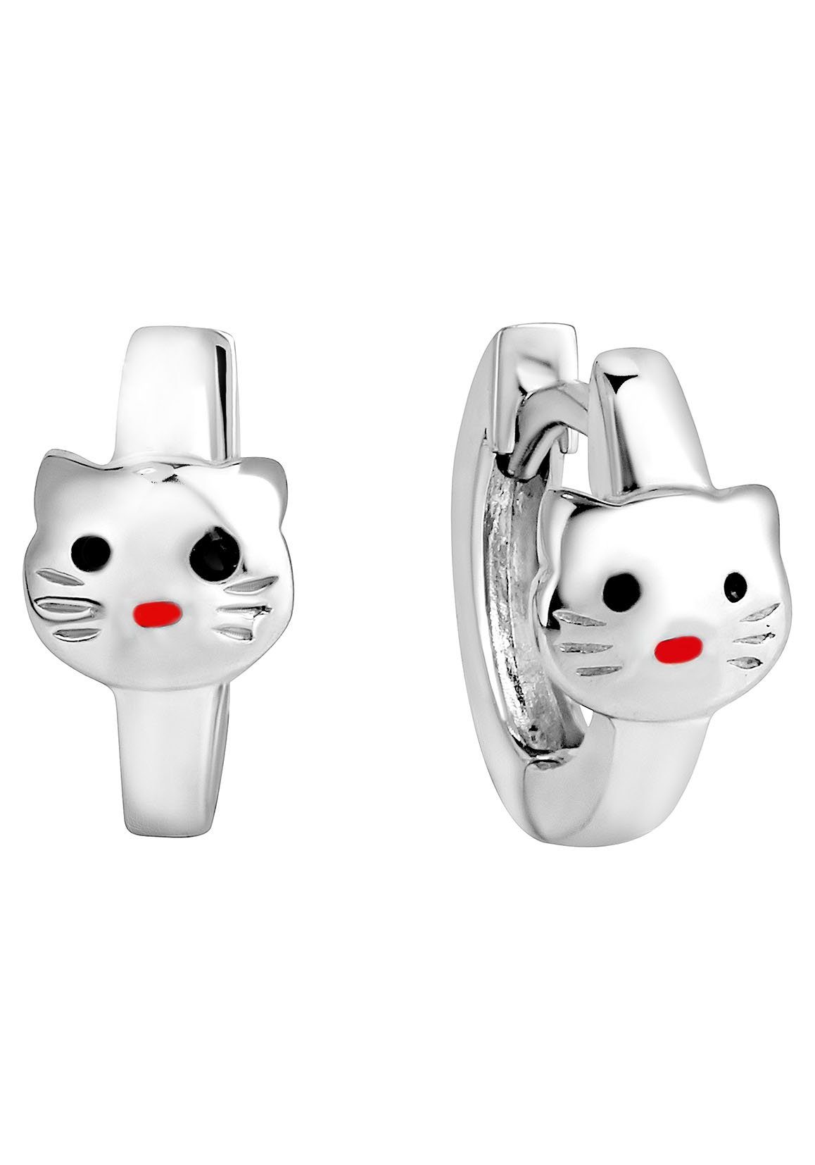Firetti Oorringen Sieraad cadeau zilver 925 katten dames oorbellen zilver