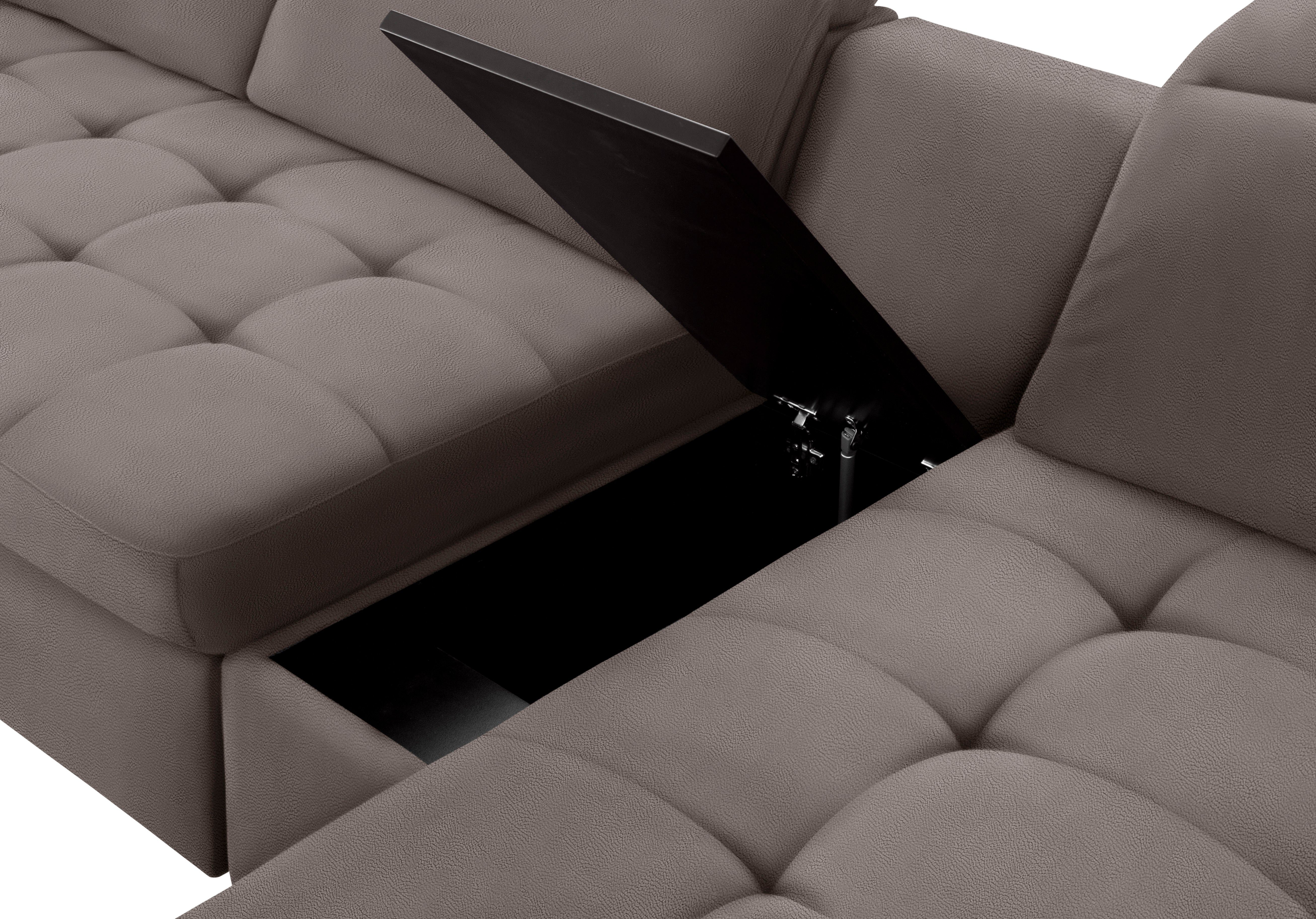 sit&more Zithoek Stardust U-vorm met verstelbare hoofdsteun, armleuningen en tafelelement