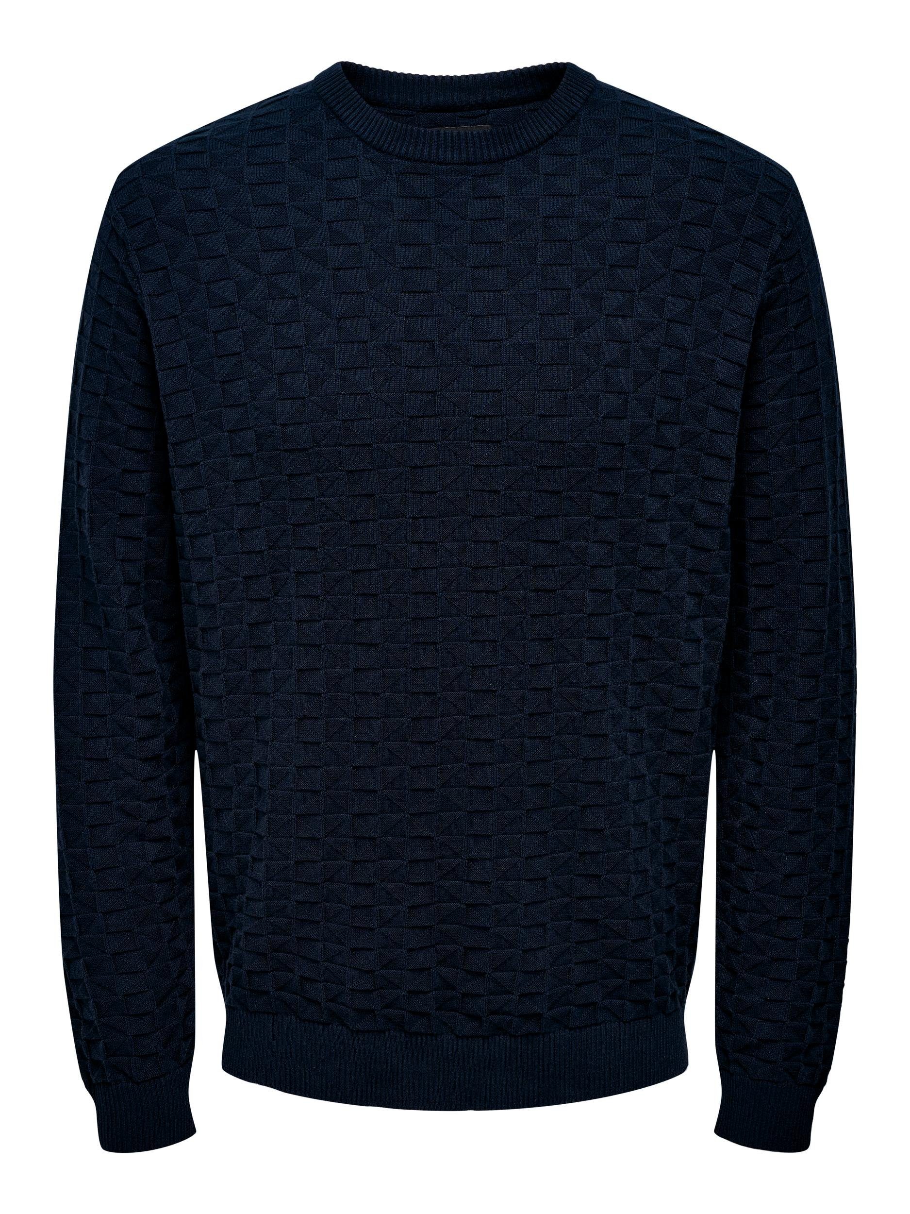 ONLY & SONS Trui met ronde hals ONSKALLE REG 12 STRUC CREW KNIT NOOS