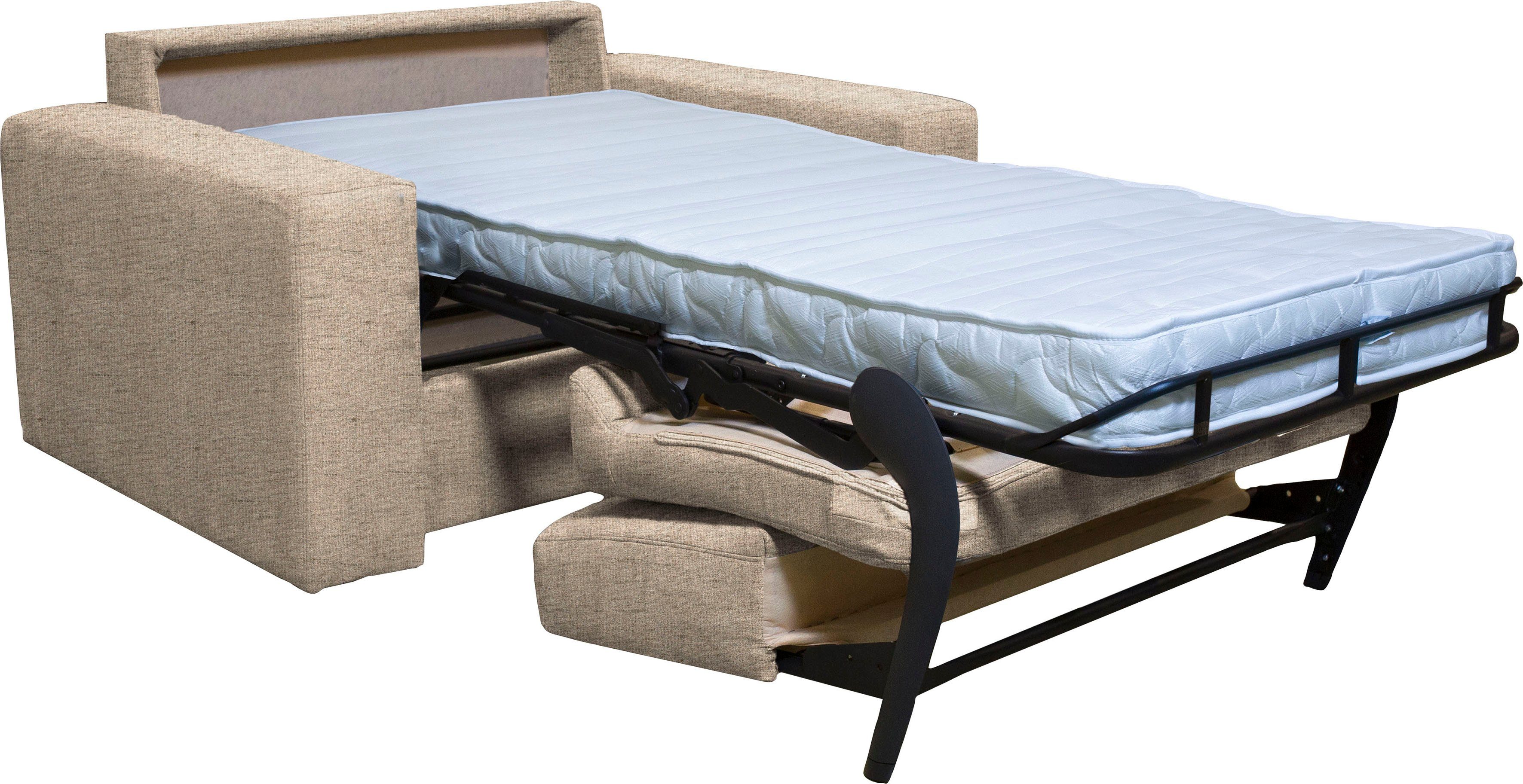 Home affaire Fauteuil Roma matras hoogte 140 cm Bedfunctie, met vering, Afmeting liggend ca. 83x198 cm