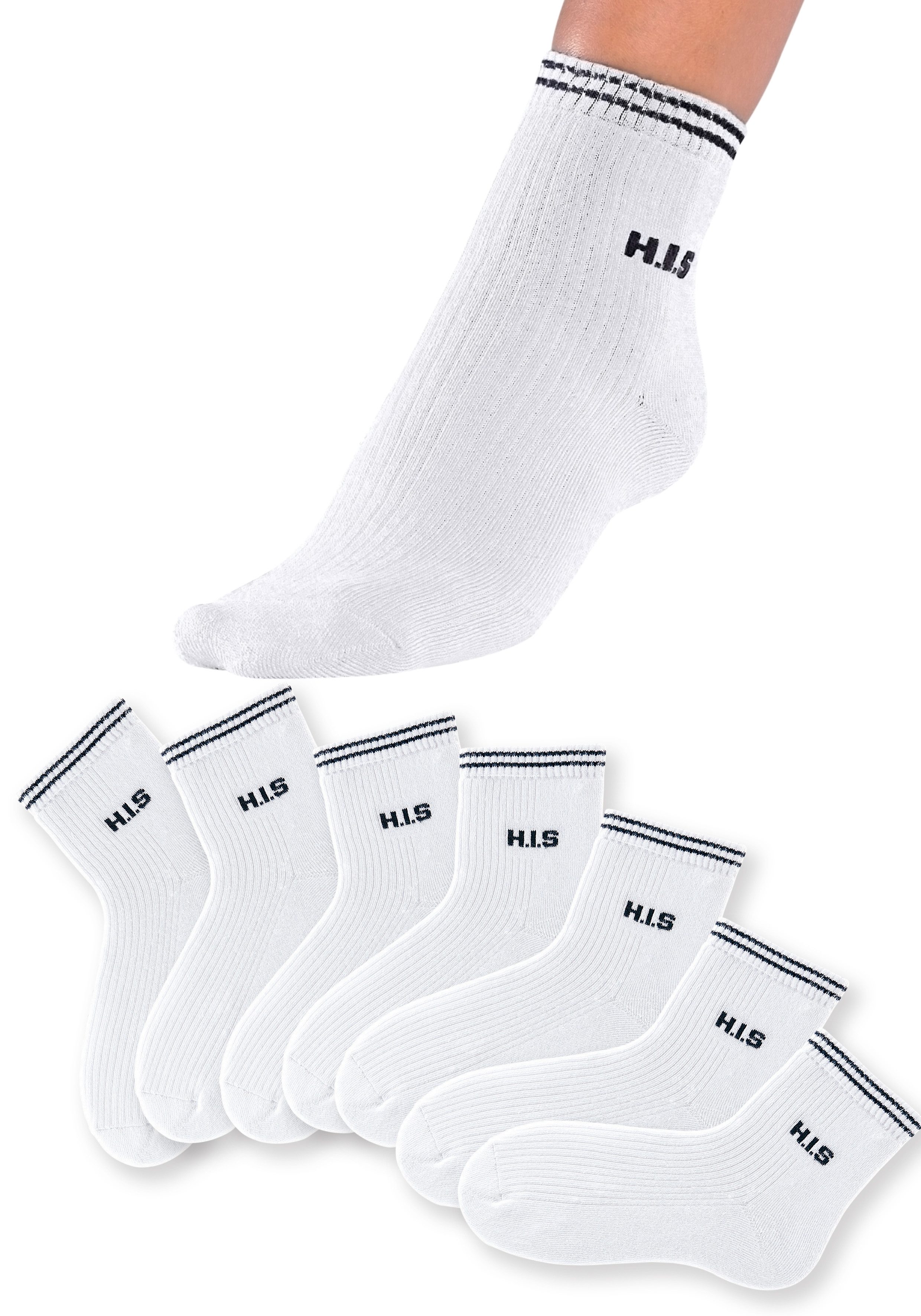 H.I.S Korte sokken met frotté (set, 7 paar)