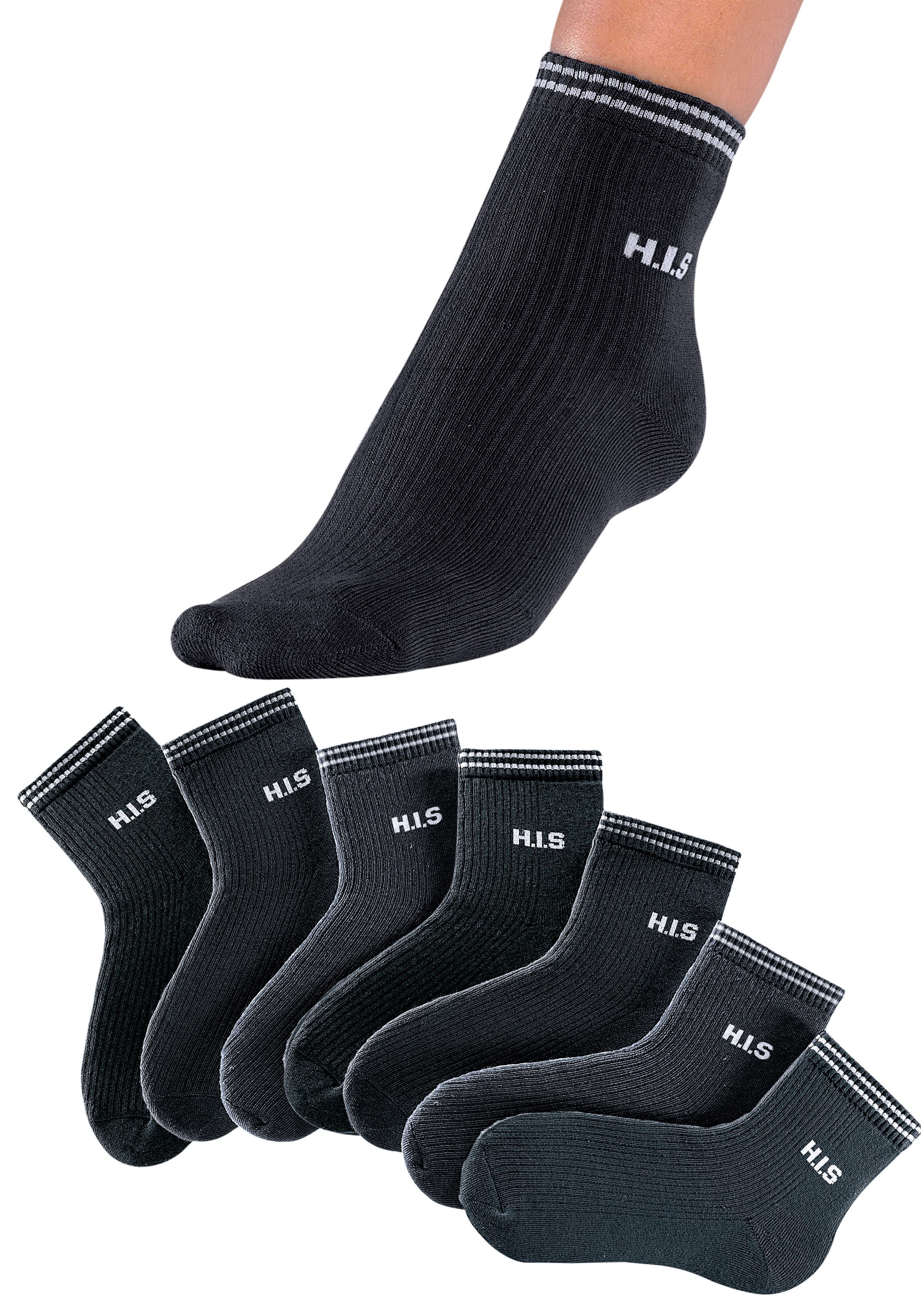 H.I.S Korte sokken met frotté (set, 7 paar)