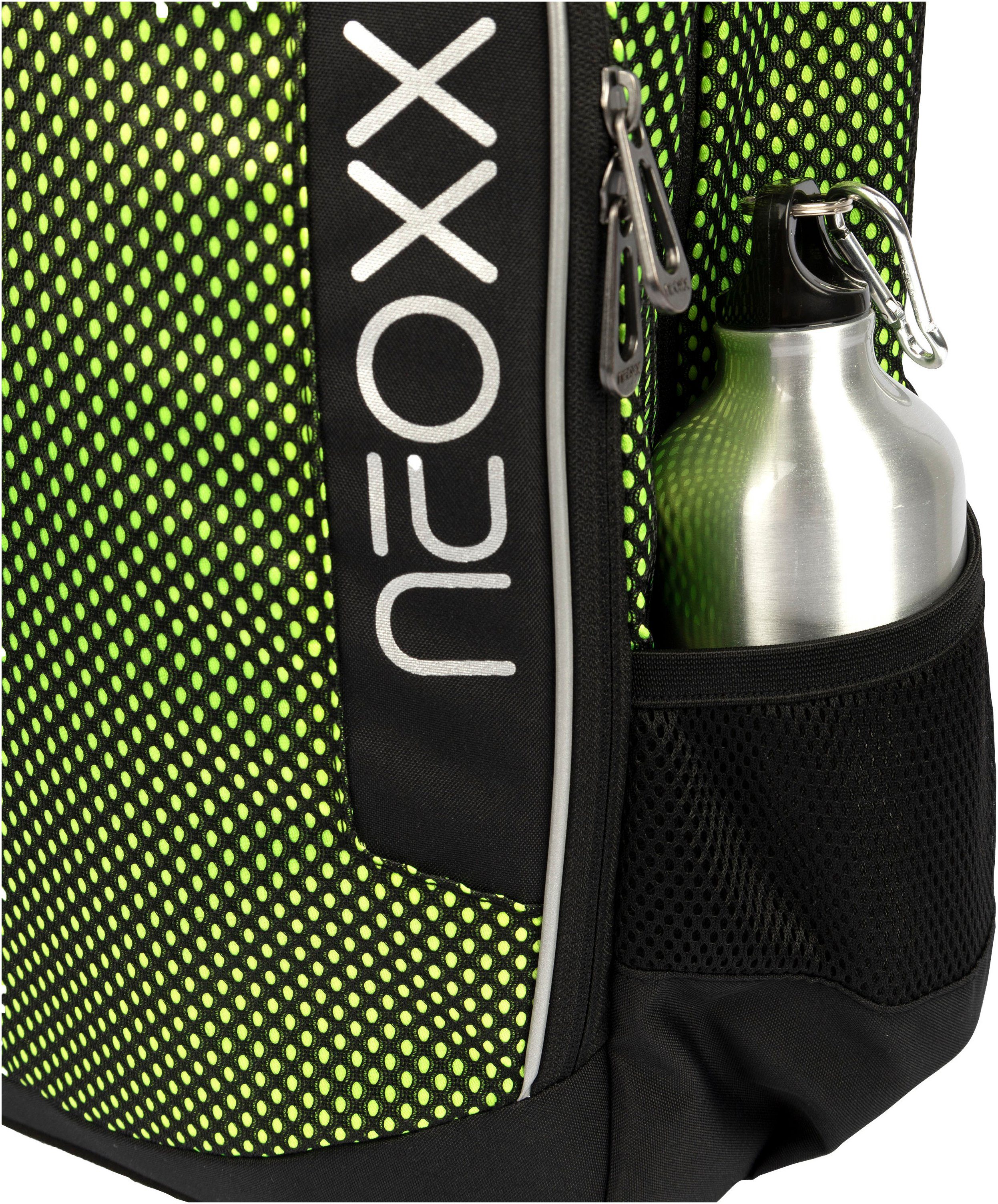 neoxx Schoolrugzak Flow, All about Neon gedeeltelijk van gerecycled materiaal