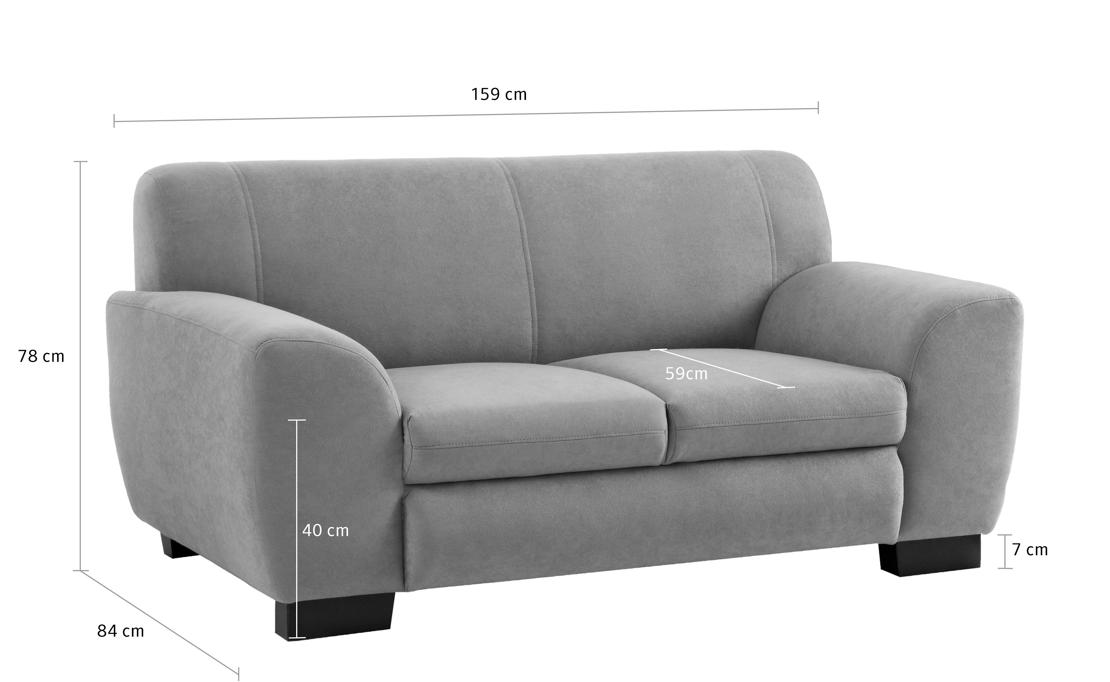 Home affaire Bank Nika L-vorm als 2- of 3-zitsbank, van microvezel primabelle® of structuurstof