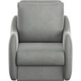 domo collection fauteuil tiny echo fauteuil met hocker (set, 2 stuks) grijs