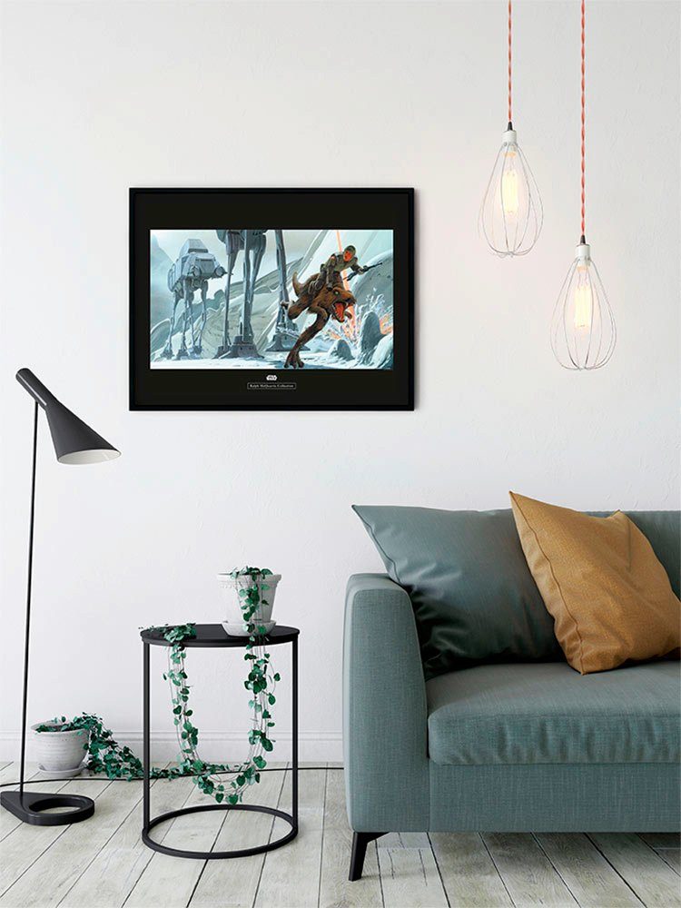 Komar Wanddecoratie Star Wars Classic RMQ Hoth Battle Ground Wanddecoratie voor de kinderkamer - zonder lijst (1 stuk)