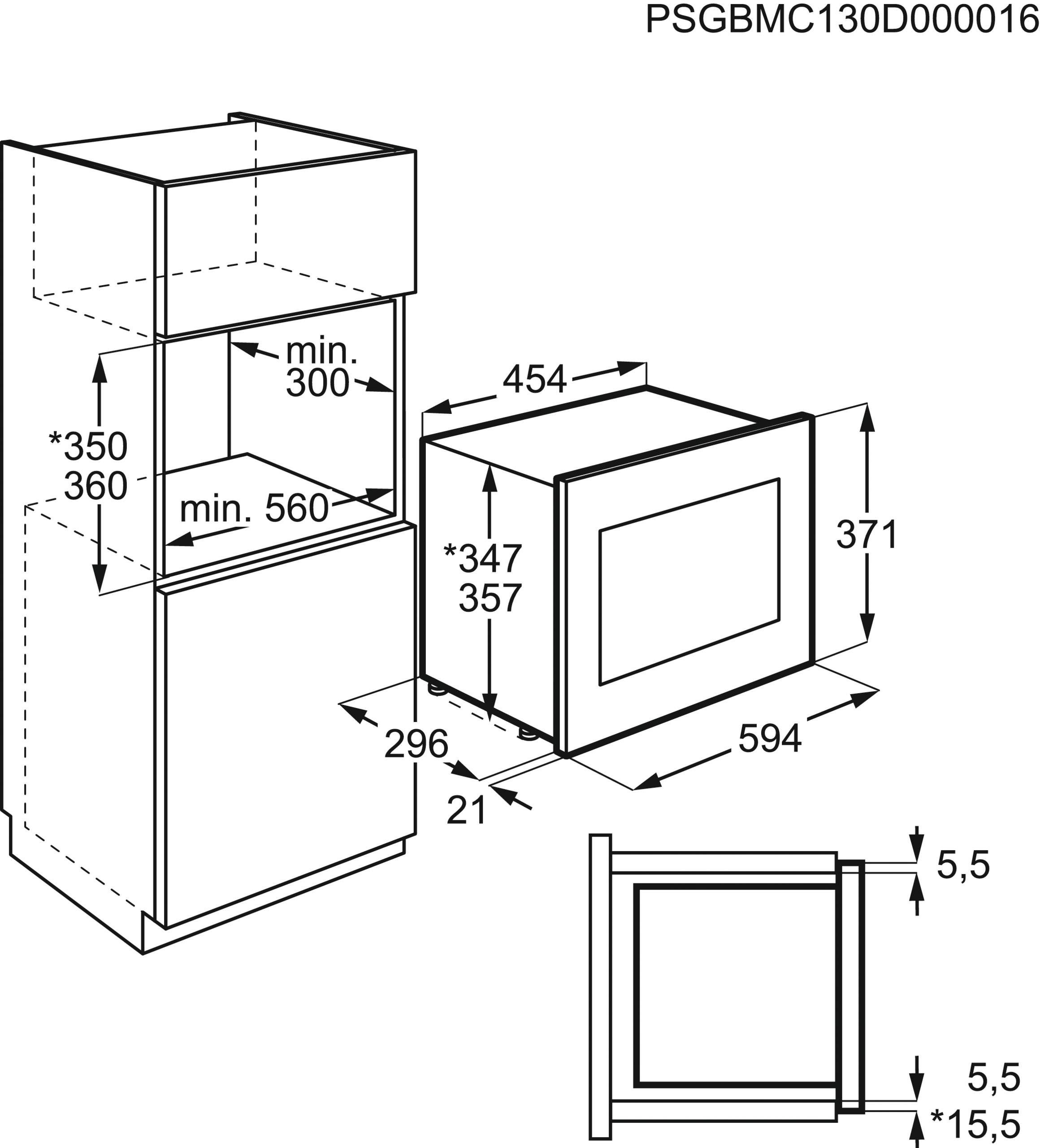 AEG Inbouw-magnetron MBB1756SEM Touchbediening