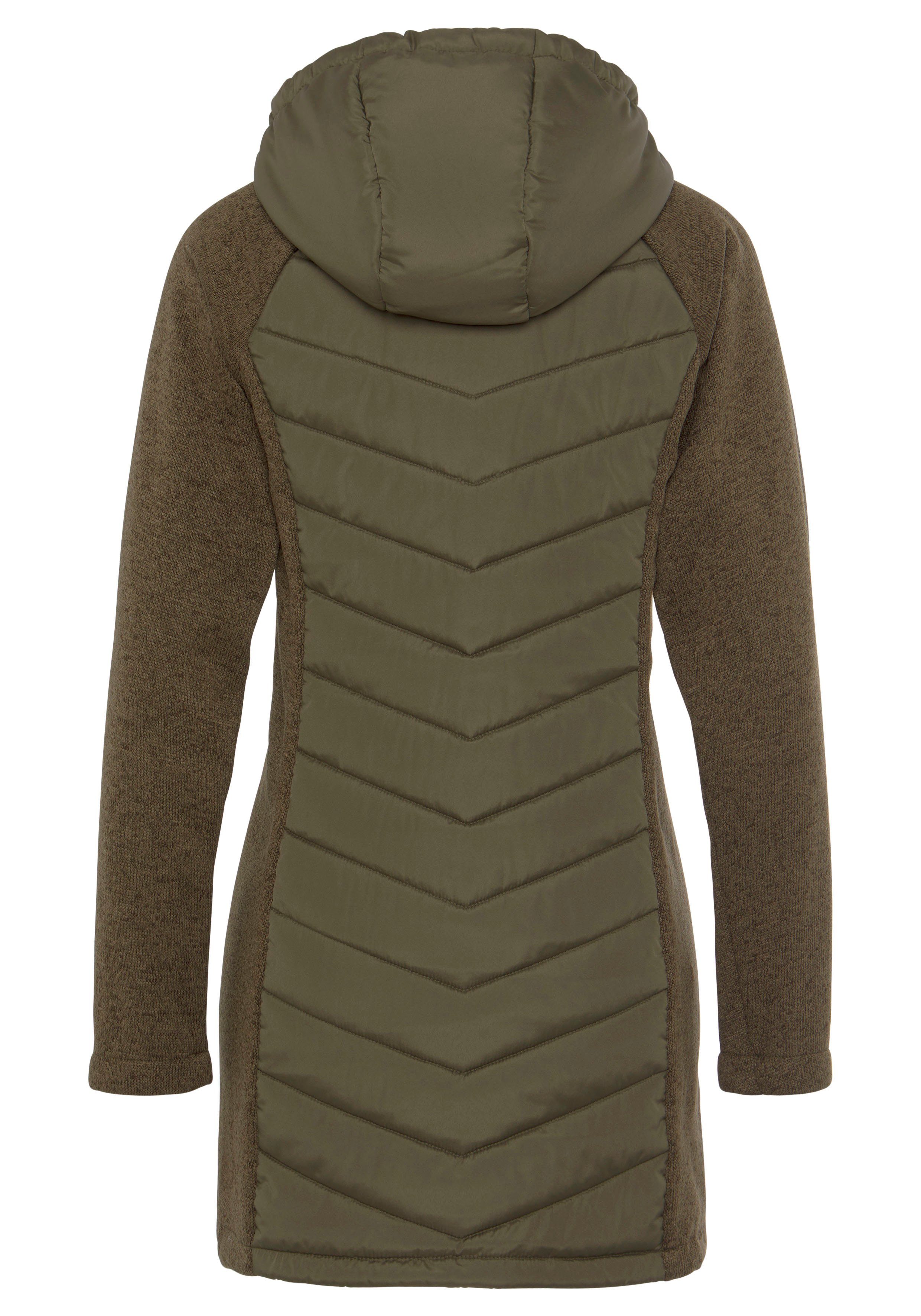 Vivance Gewatteerde jas met tricot-fleece-mouwen