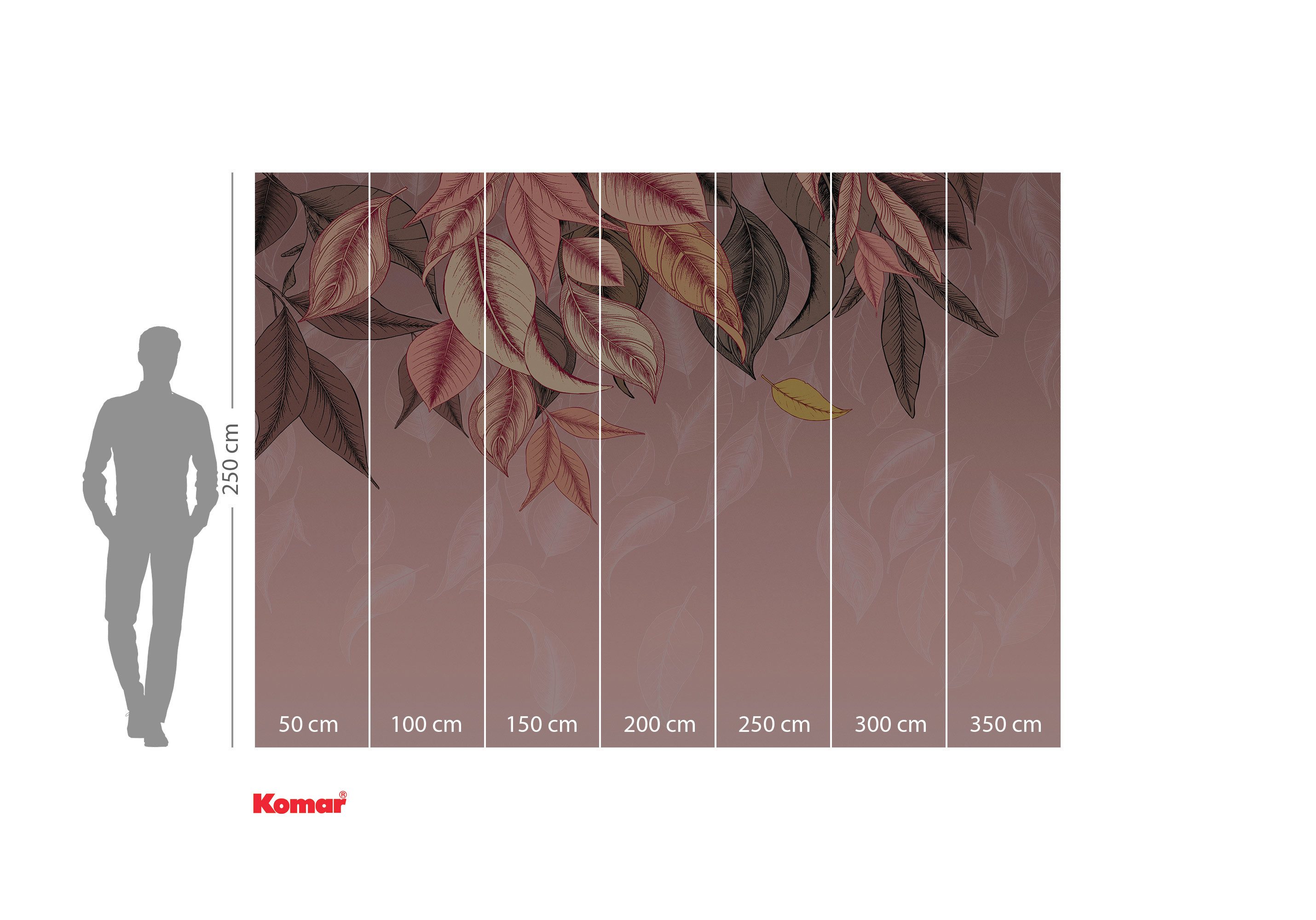 Komar Fotobehang Komar vlies fotobehang - Vallende bladeren - maat 350 x 250 cm (set)