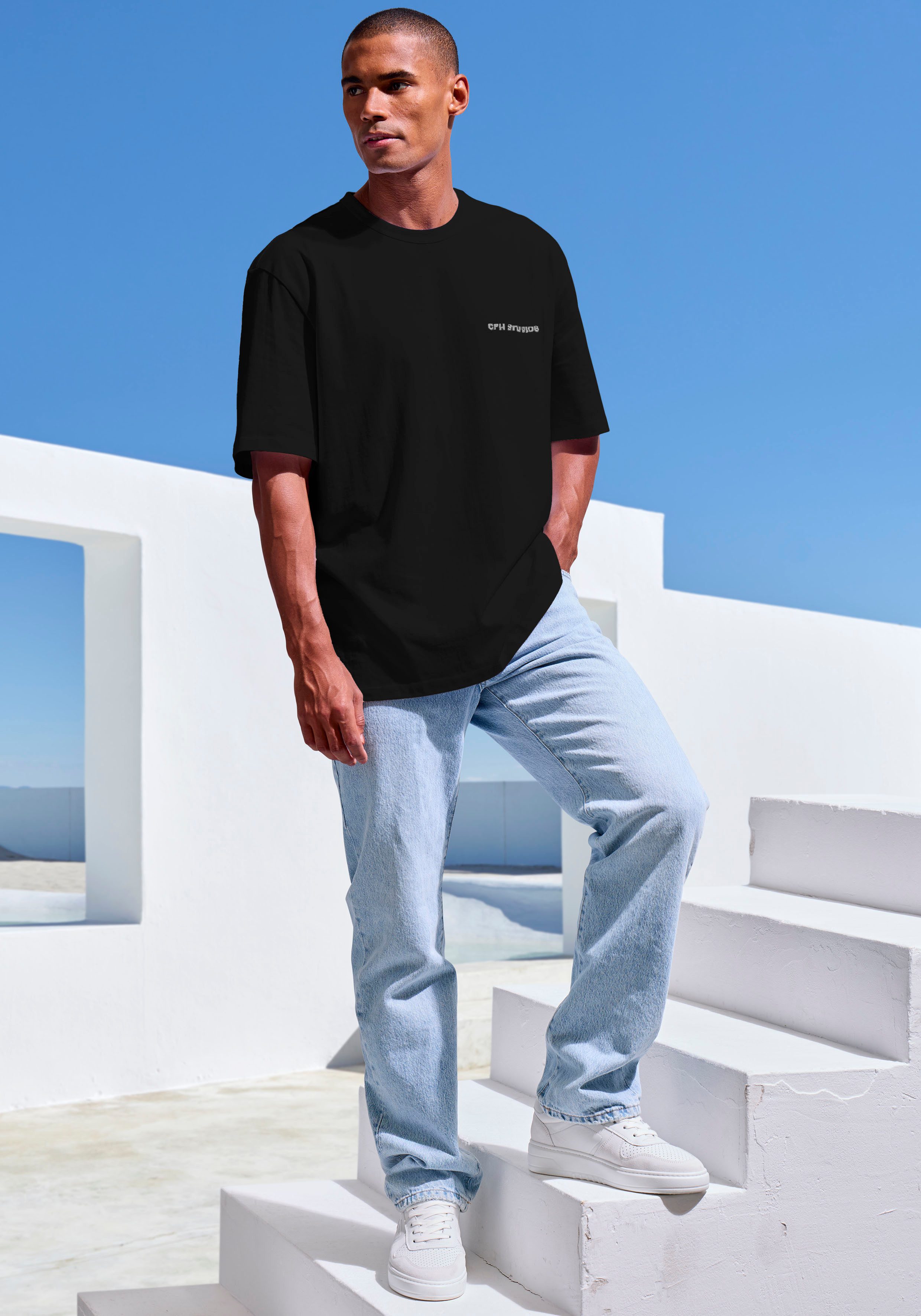Copenhagen Studios T-shirt Met hoogwaardige logoborduring , loose-fit, oversized shirt van zware biologische katoenkwaliteit