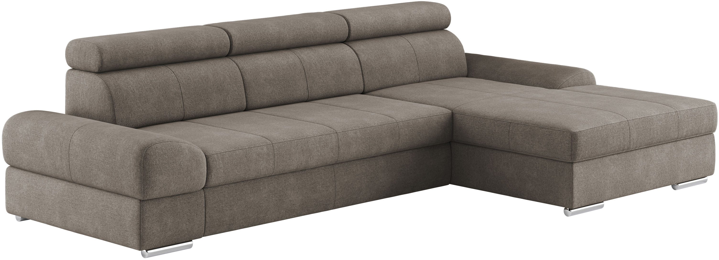sit&more Hoekbank Broadway L-vorm met verstelbare hoofdsteun, naar keuze met slaapfunctie