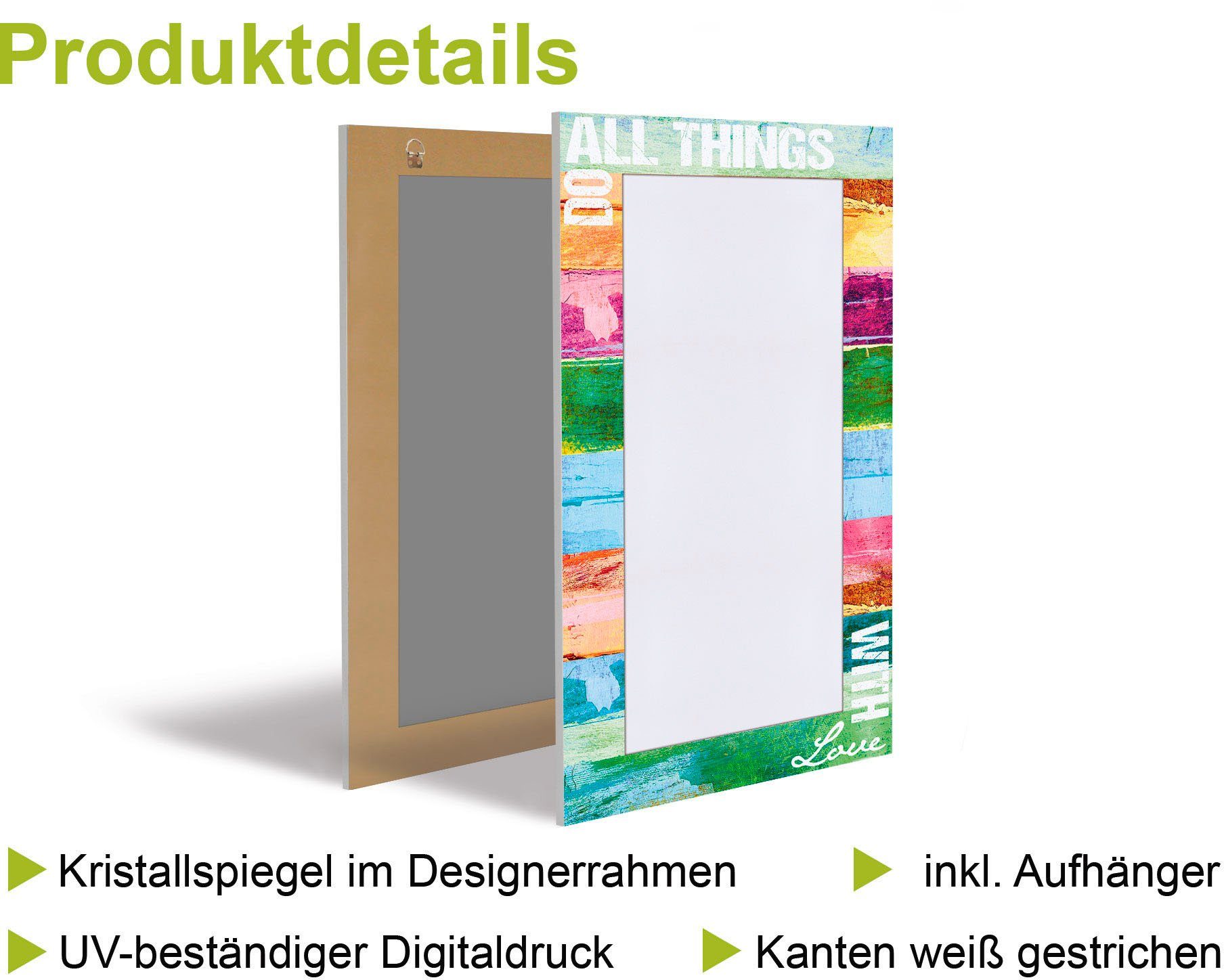 Leonique Wandspiegel Marmer Spiegel 40x100 cm (BxH)