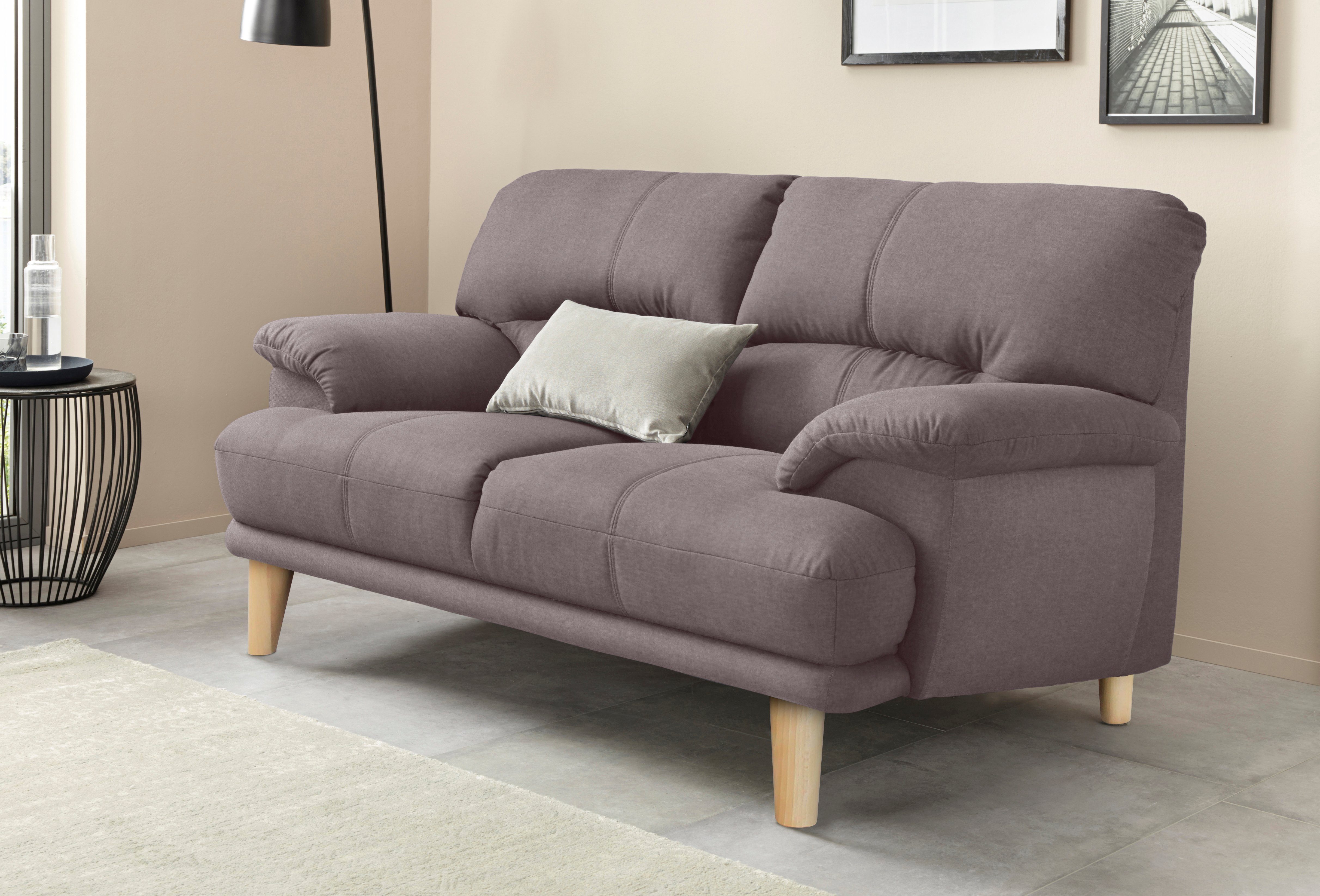 TRENDMANUFAKTUR 2-zitsbank Cecilia, Italiaans design, geweldige details hoog zitcomfort en extra comfortabele armleuningen