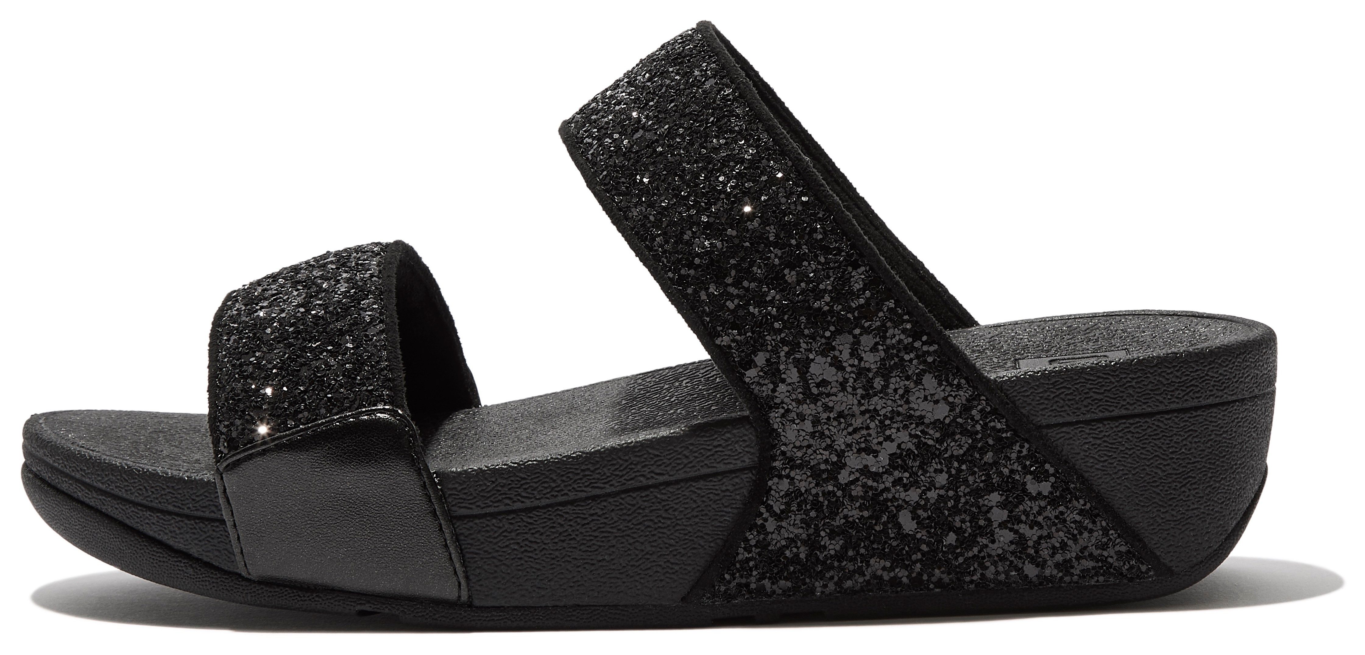 Fitflop Sleehakmuiltjes LULU GLITTER SLIDES , pool slides, strand schoen met glitter