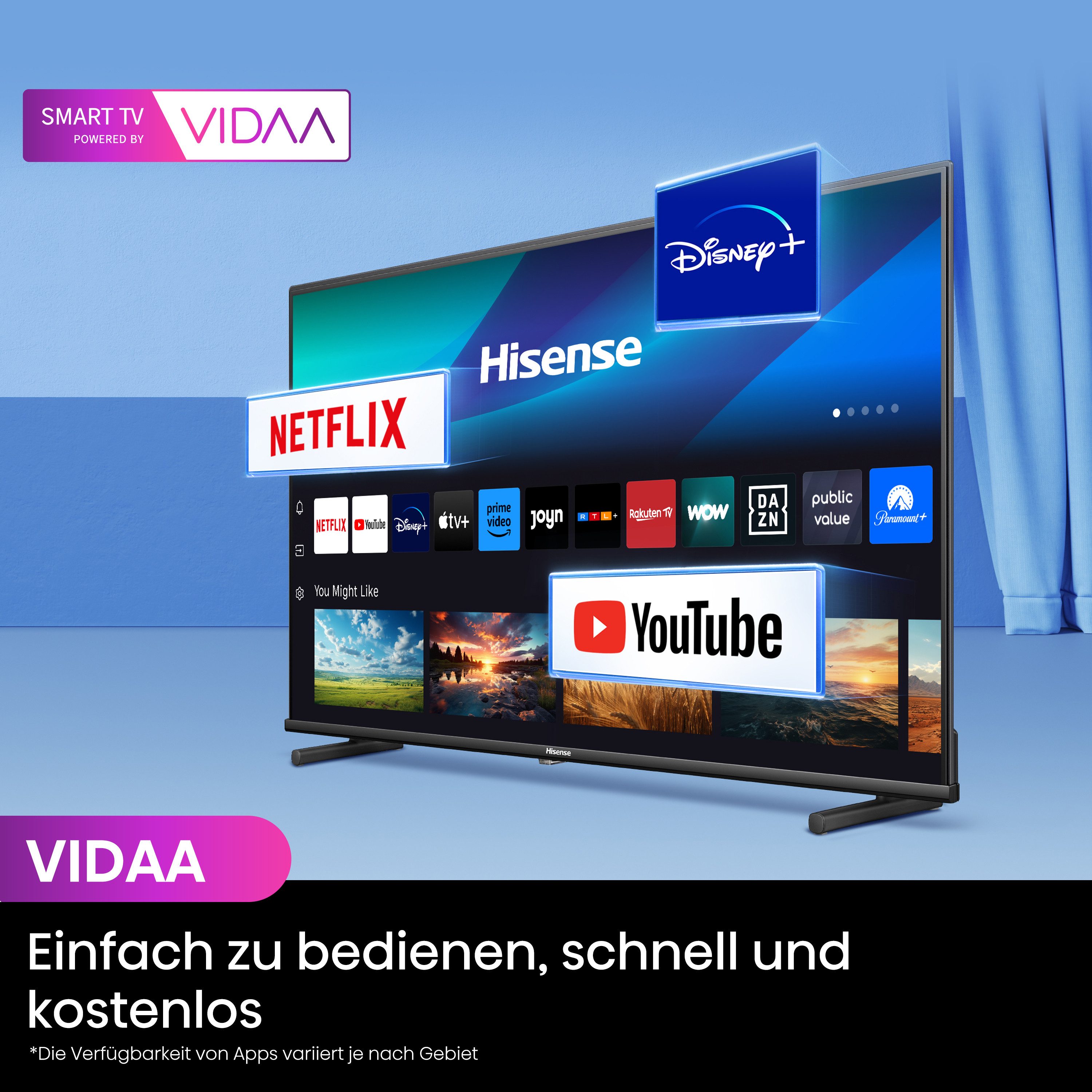 Hisense Led-TV 32A5NQ, 80 cm / 32", HD, Smart TV, 2k fhd qled