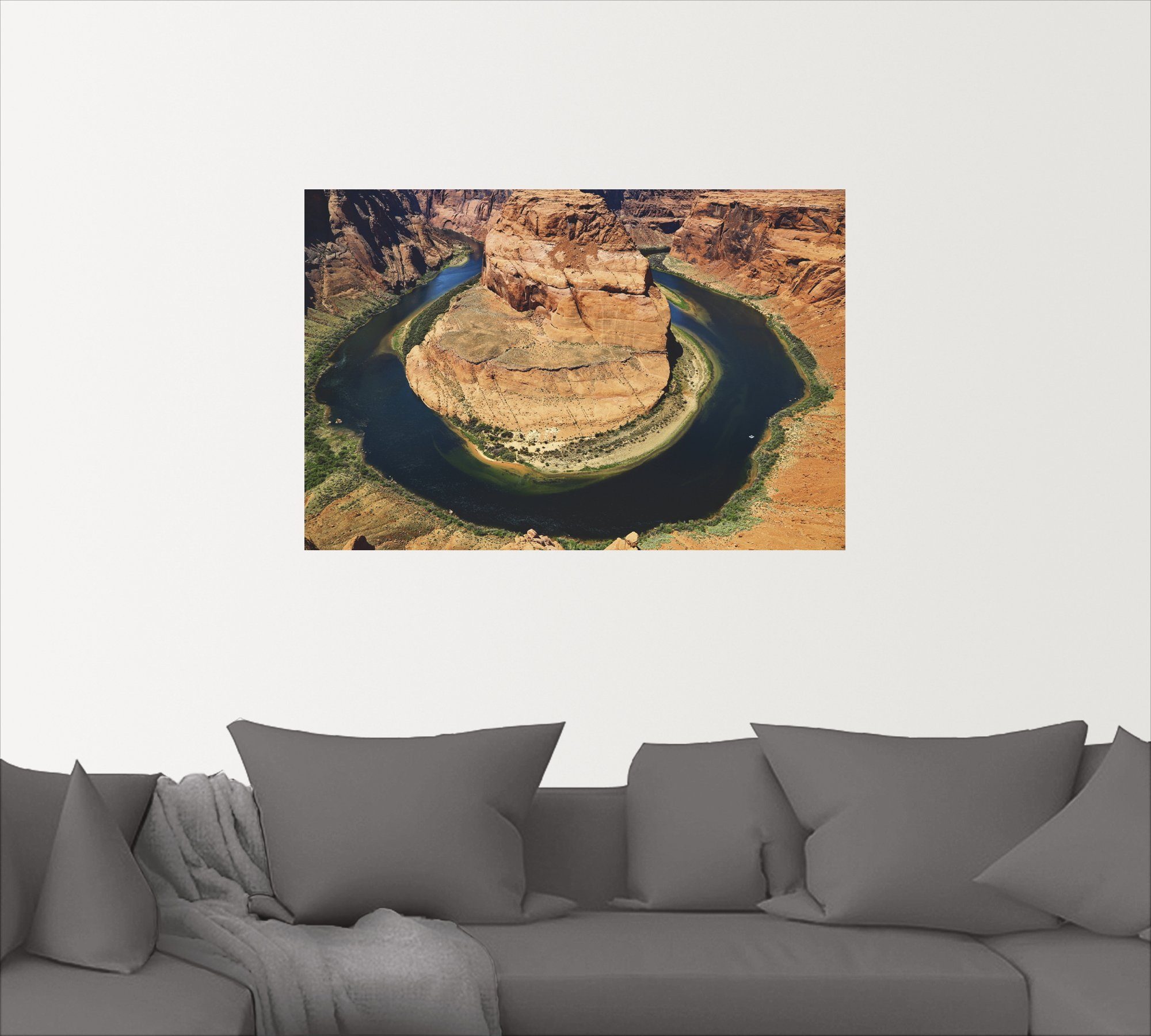 Artland Artprint Horseshoe Bend als artprint op linnen, muursticker of poster in verschillende maten